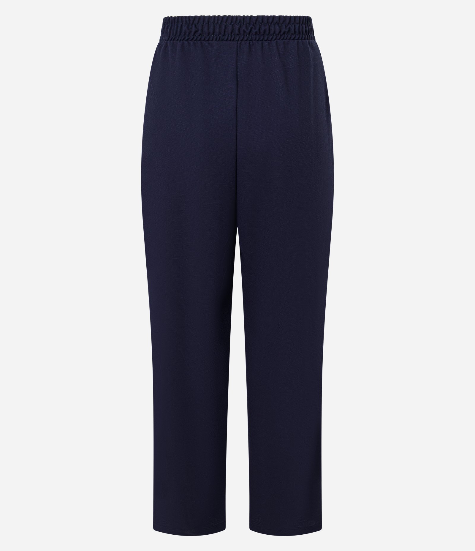 Calça Barrel com Pregas Frontais e Cós Elástico Azul 2