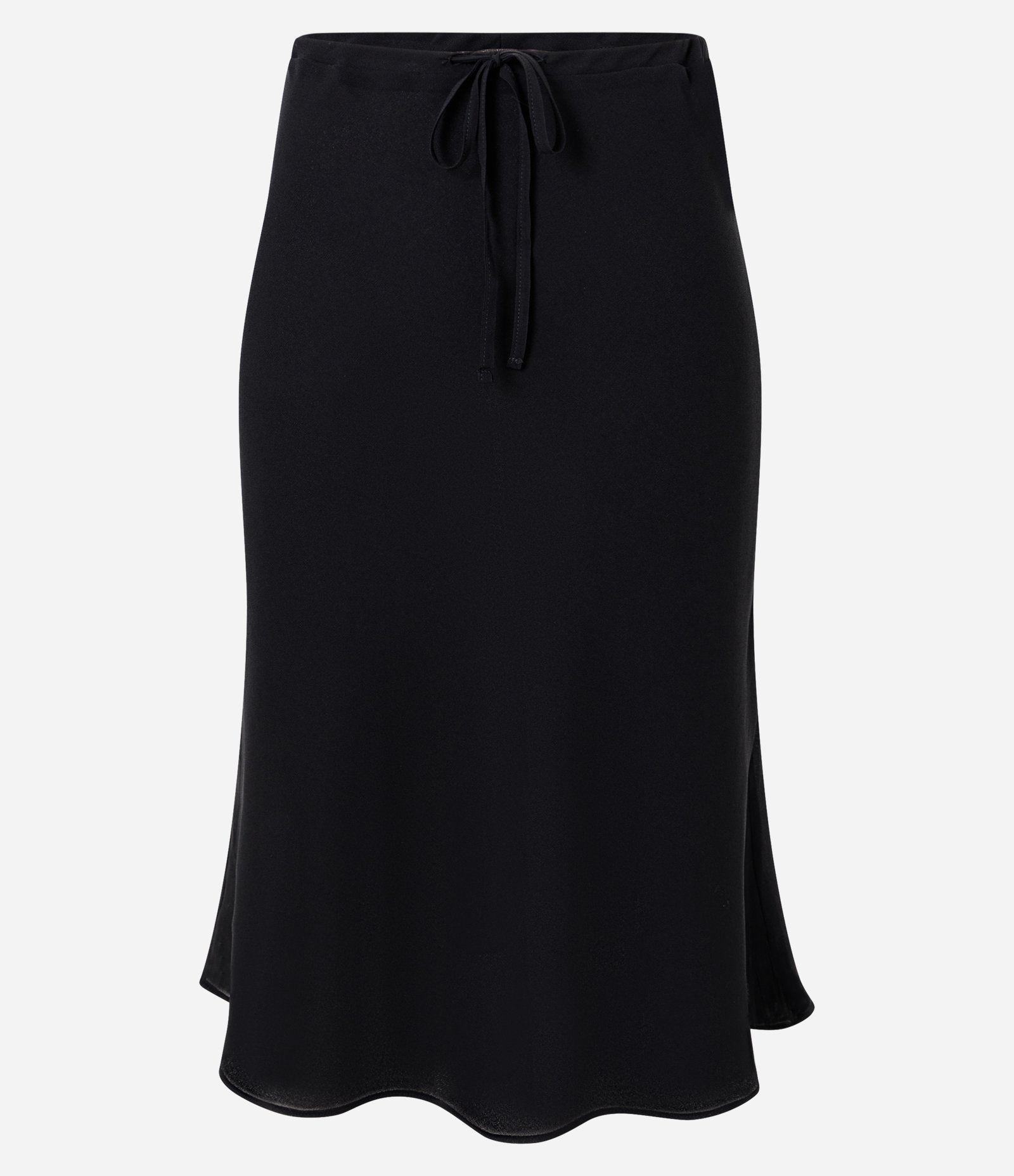 Saia Midi em Chiffon com Amarração na Cintura Preto 5