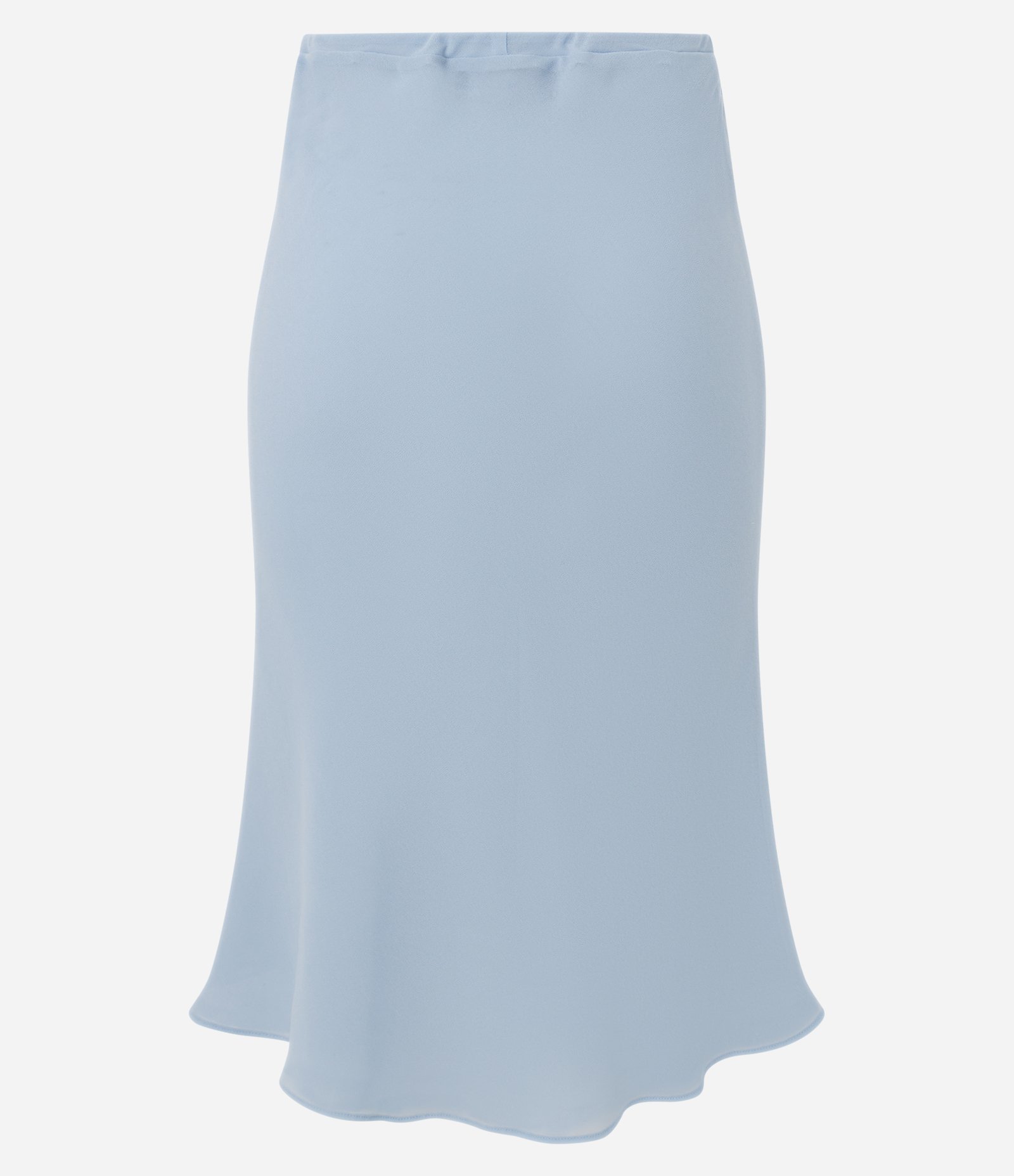 Saia Midi em Chiffon com Amarração na Cintura Azul Claro 2