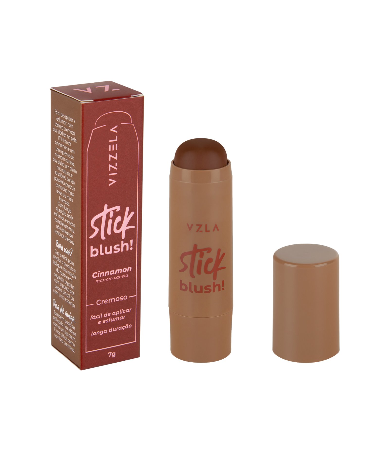 Stick Blush Cinnamon Vizzela Canela 2