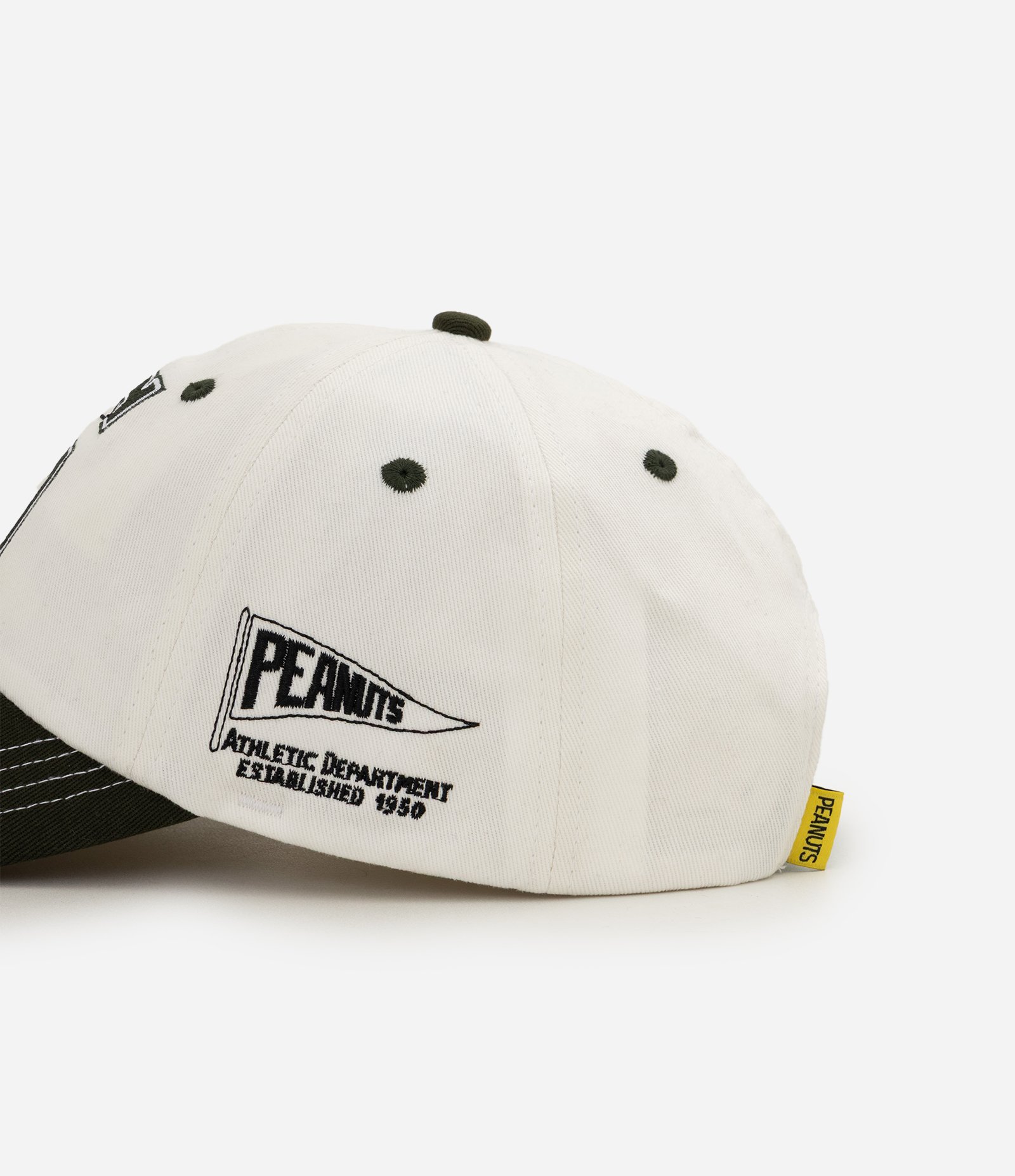 Boné 6 Panel em Algodão com Bordado Snoopy Verde 2