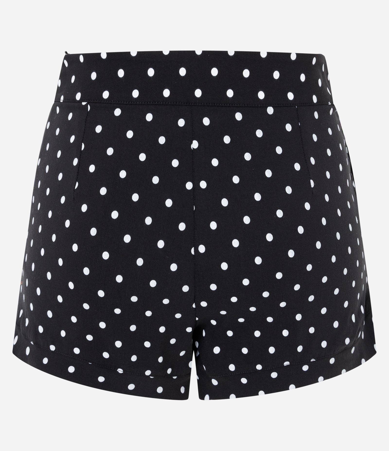 Short em Bengaline com Estampa Poá Preto 6