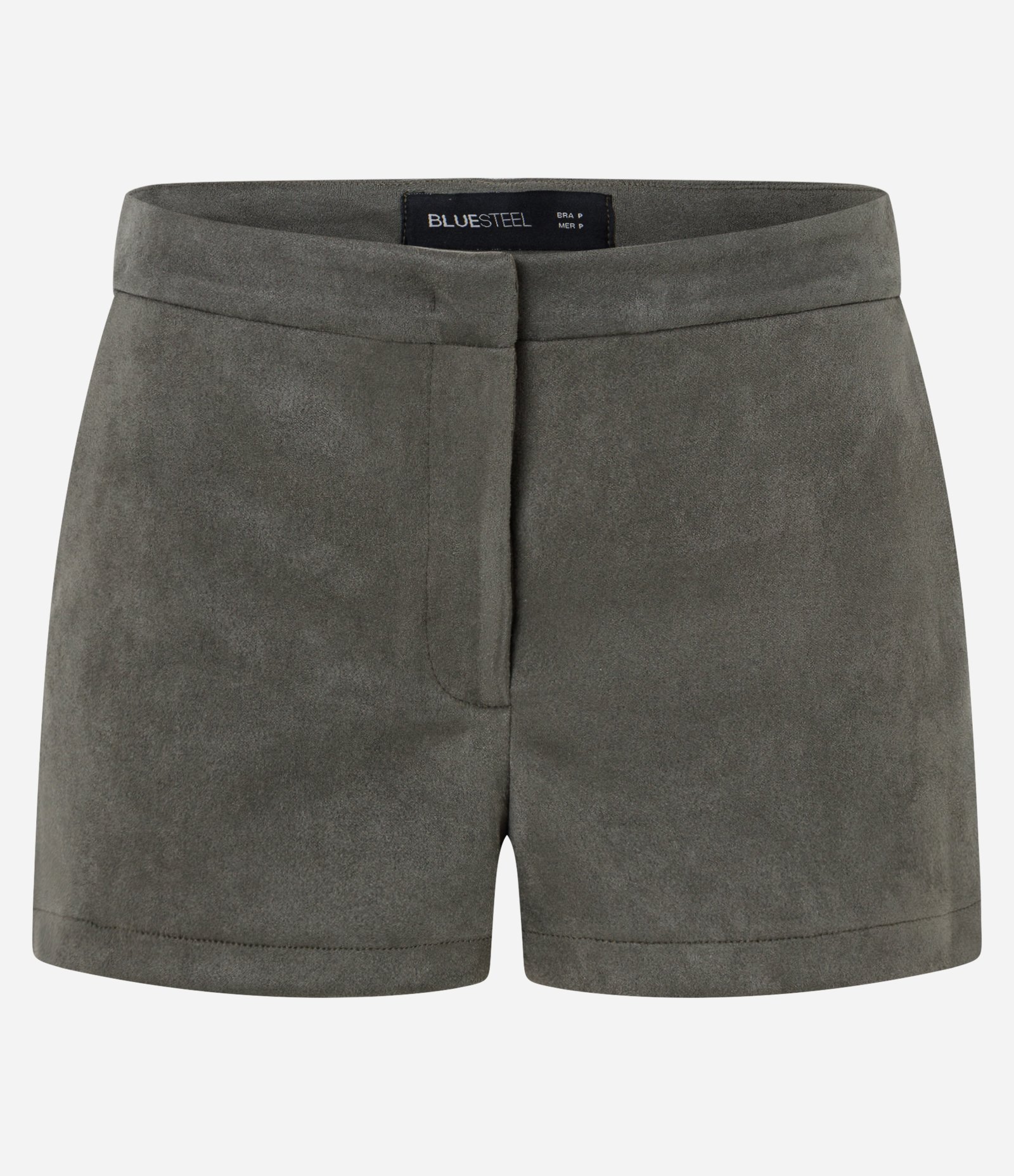 Short em Suede com Cós Alfaiatado Verde Oliva 5