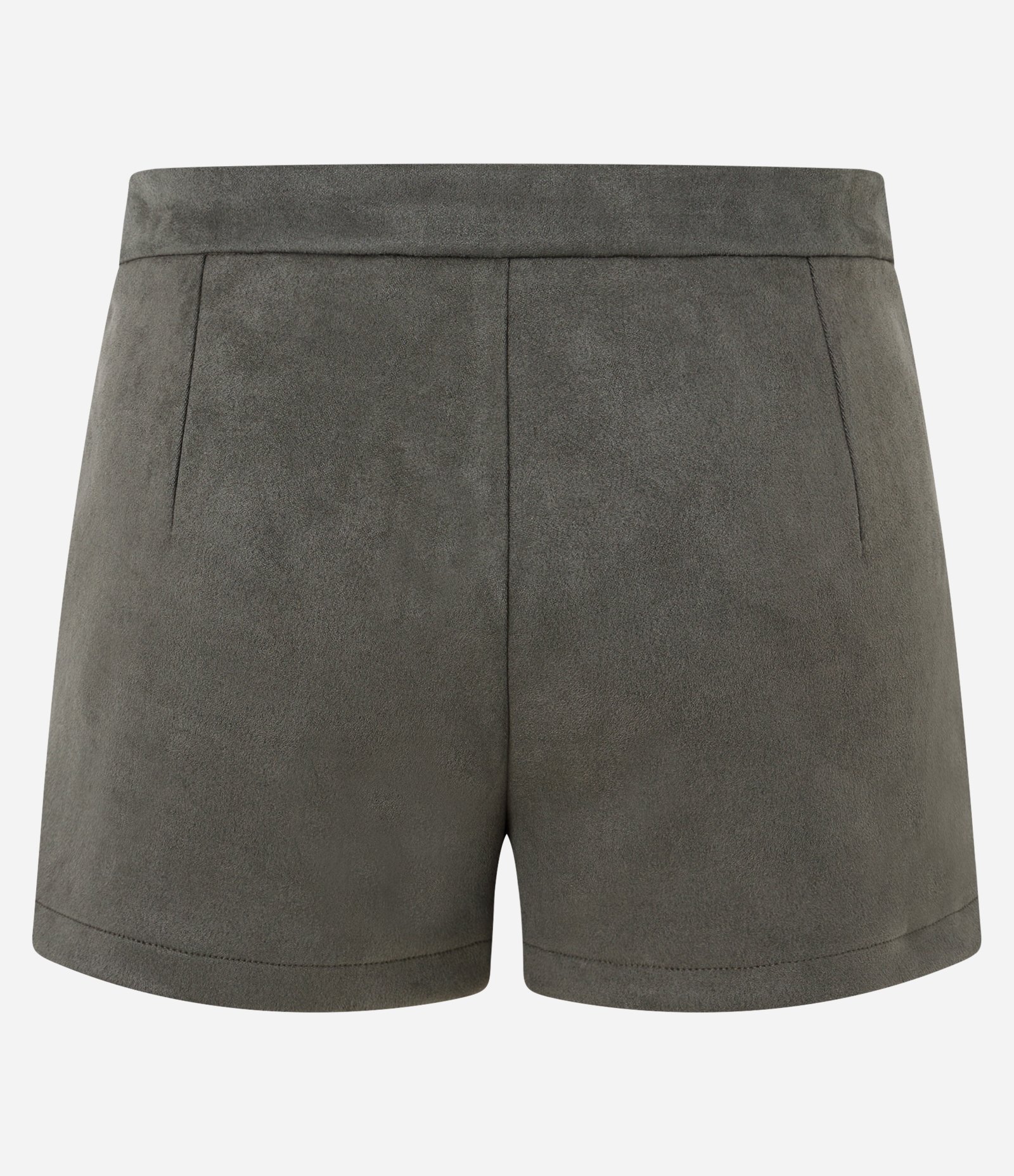 Short em Suede com Cós Alfaiatado Verde Oliva 7
