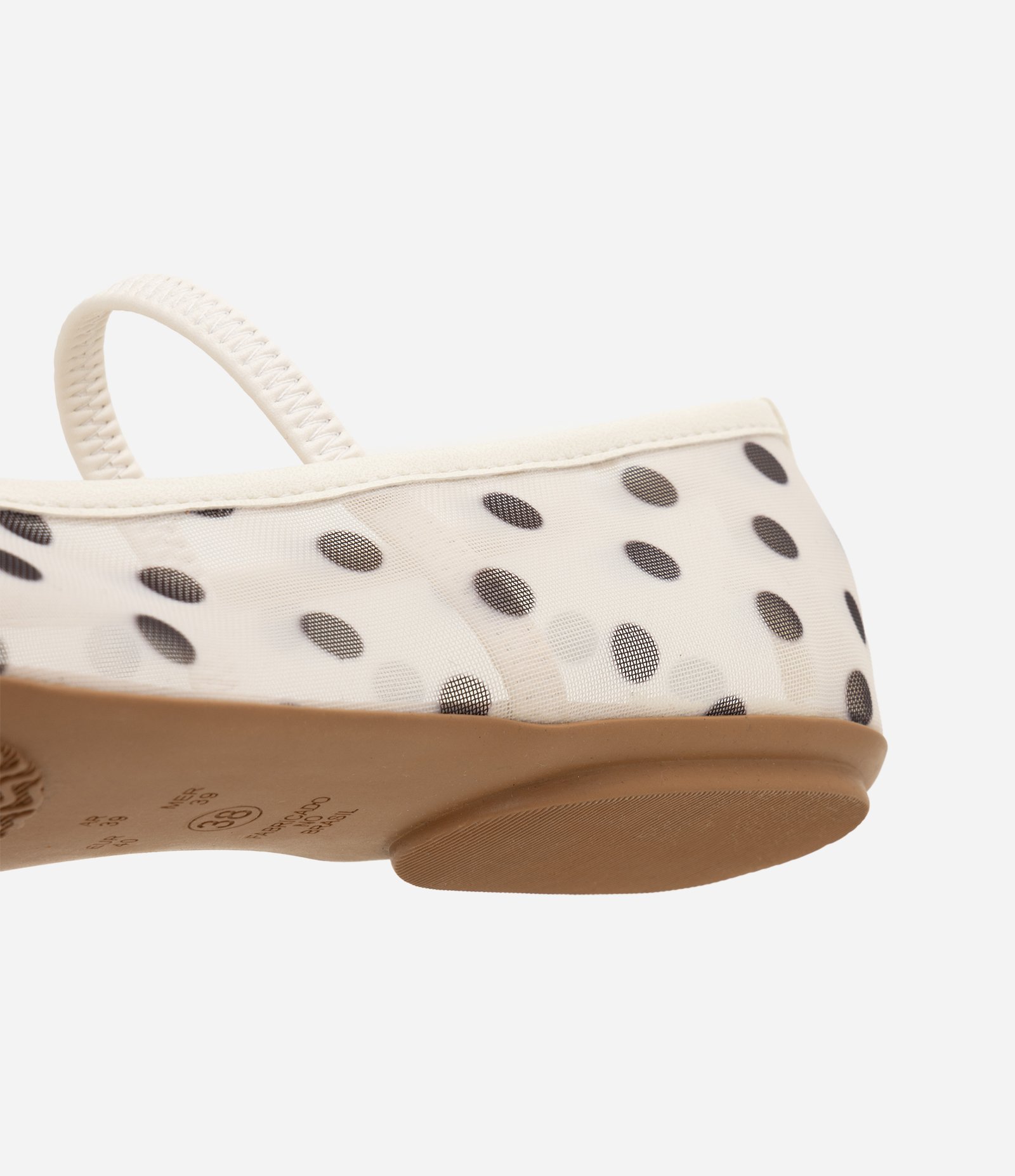 Sapatilha em Tela Poá com Bico Redondo e Laço Off White 6