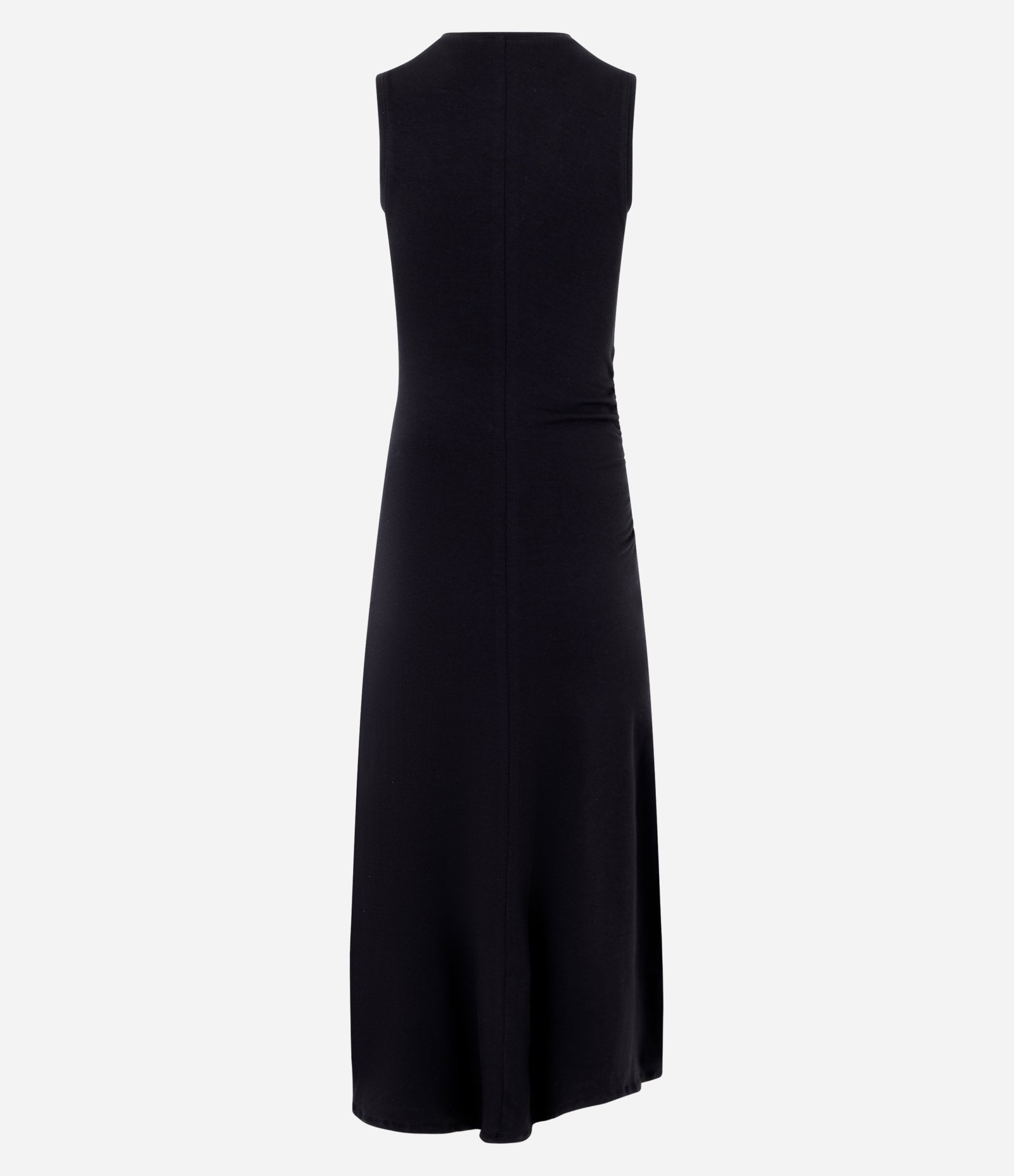 Vestido Regata Midi em Algodão com Drapeado Lateral Preto 6