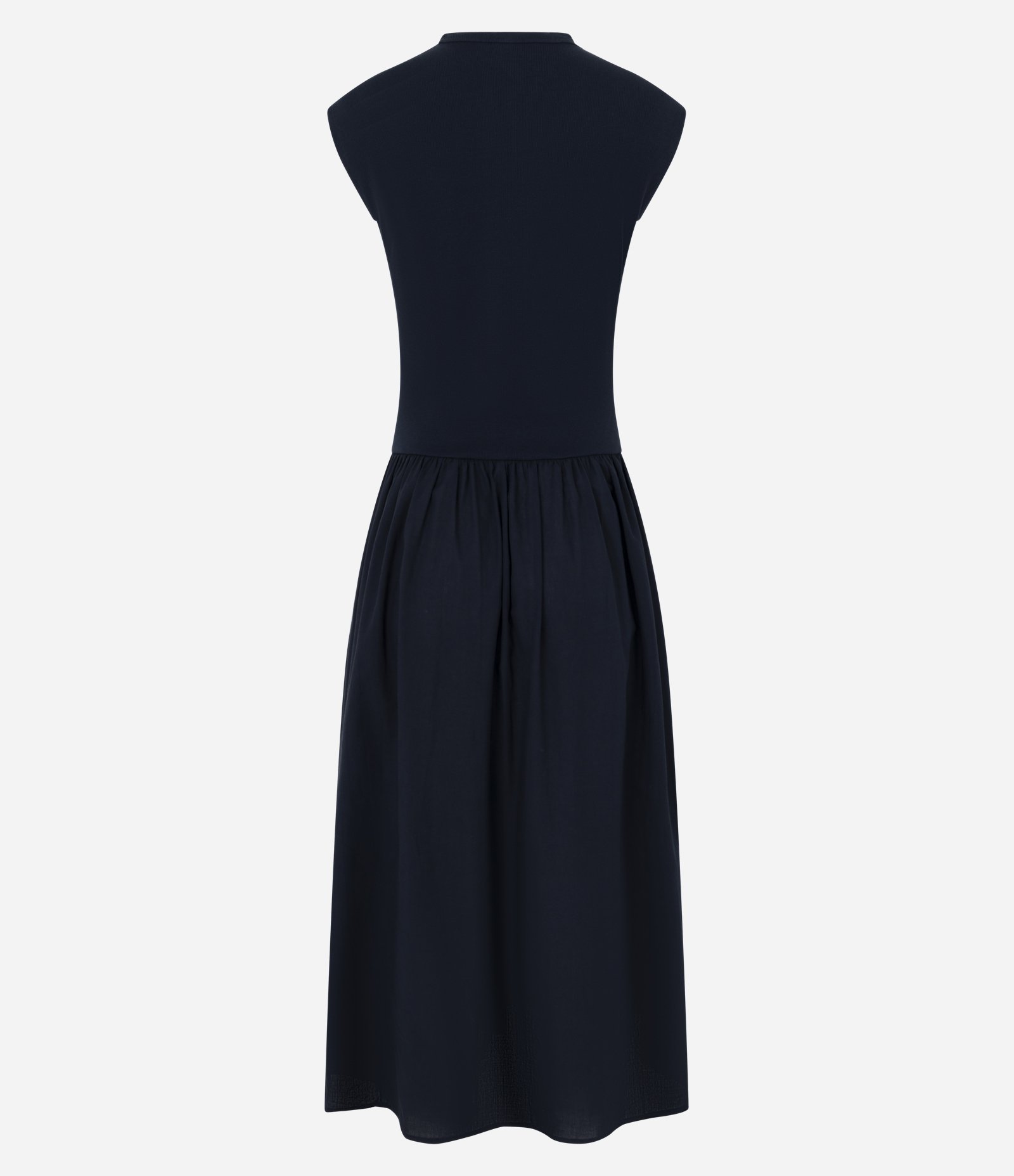 Vestido Midi em Ribana com Bordado Floral Azul 3