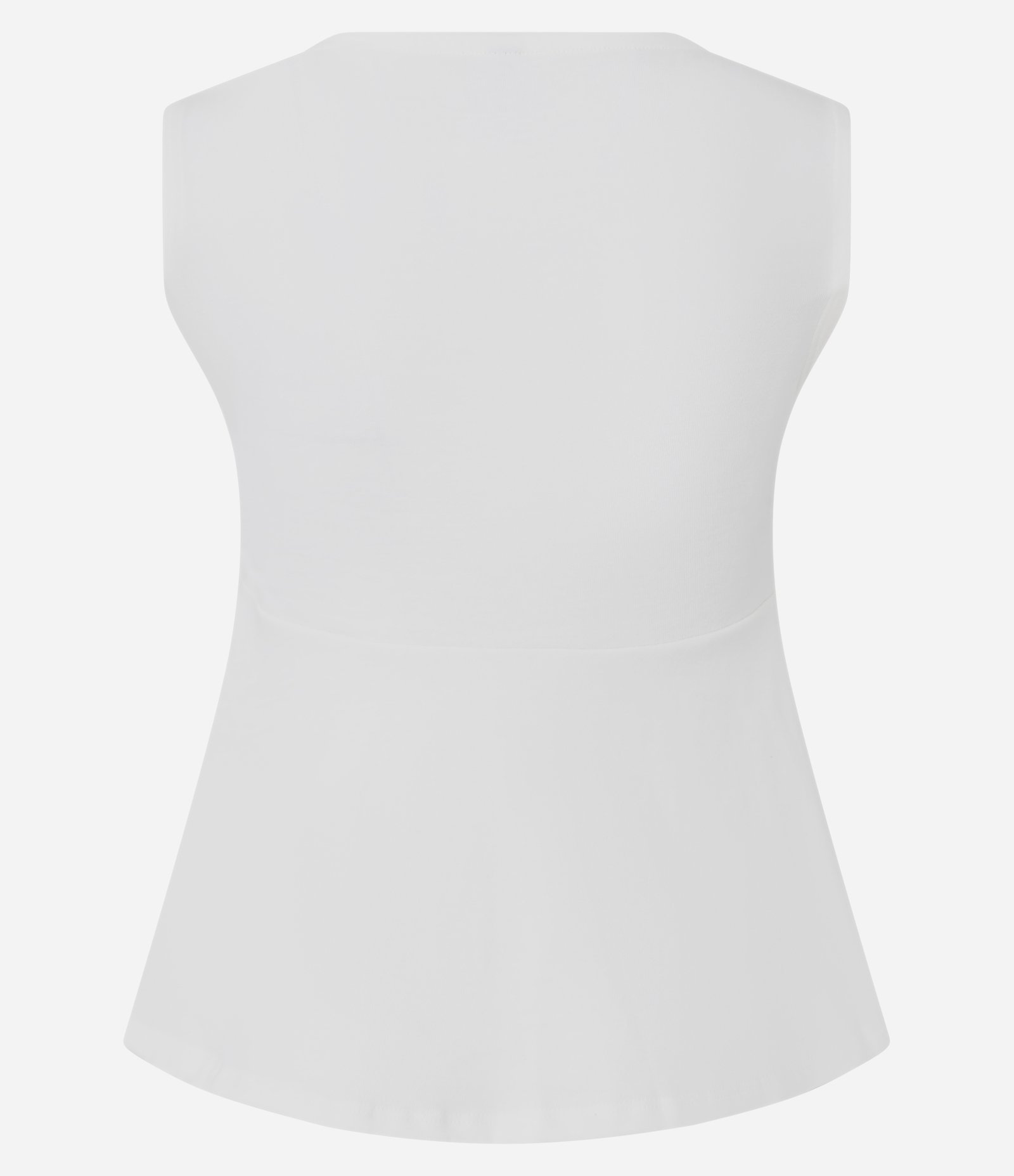 Blusa Peplum em Malha Tricô com Drapeados e Alças Largas Branco 6