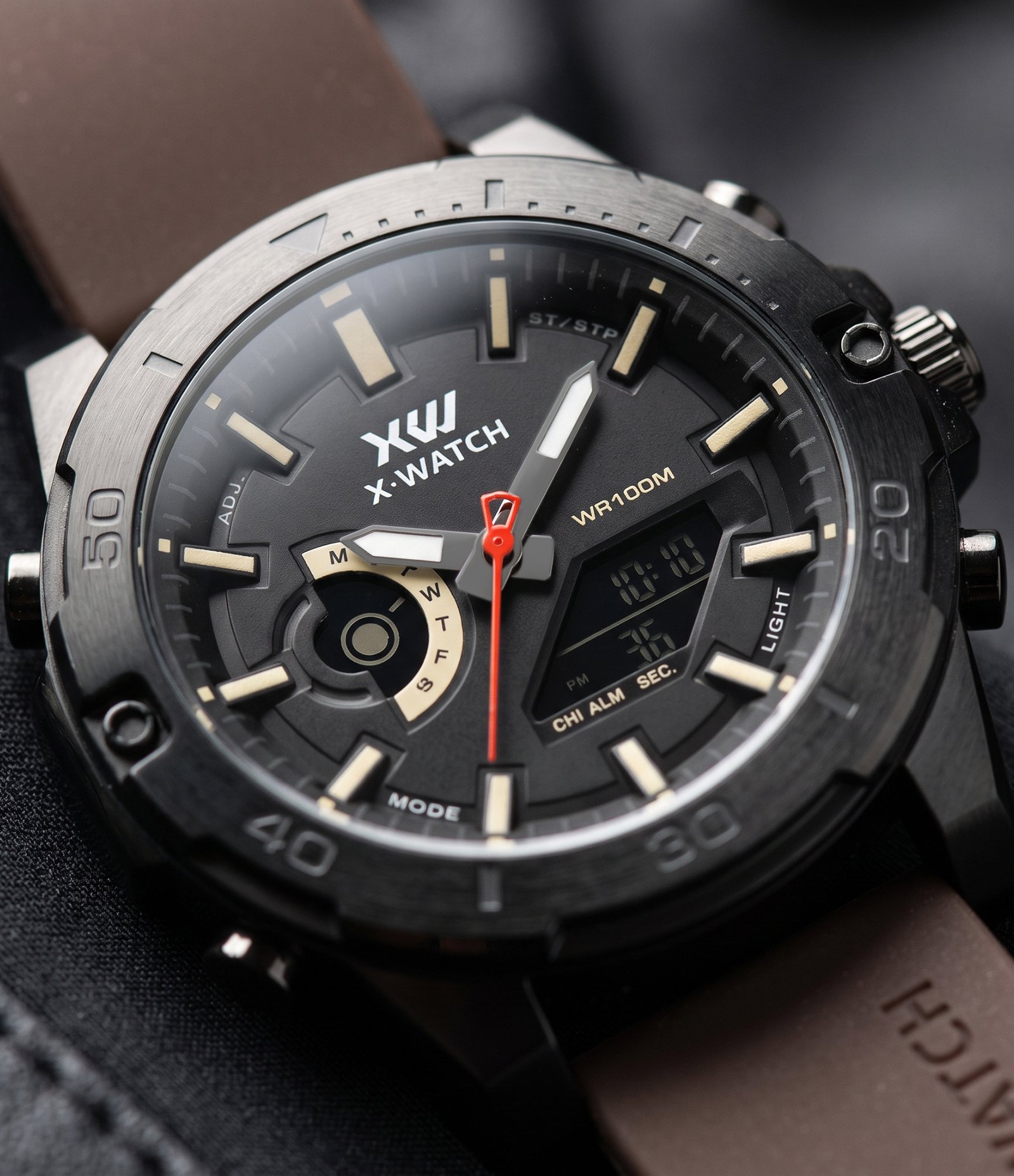 Relógio Analógico X-Watch XMNPA028 P1NX Marrom 2