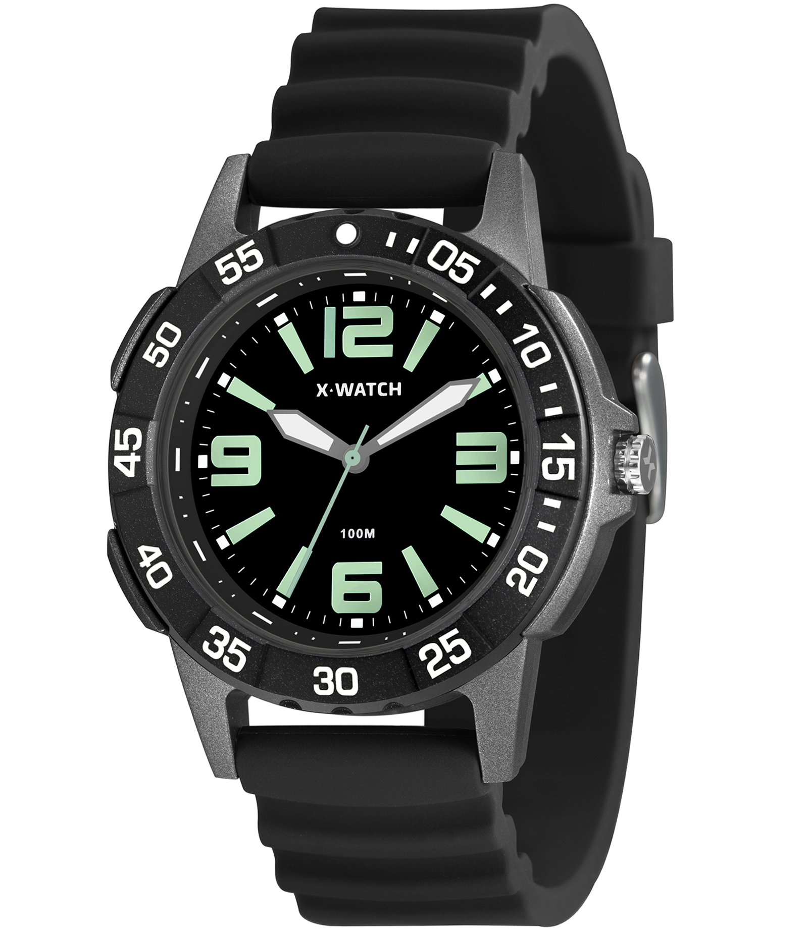 Relógio Analógico X-Watch em Silicone XMPP0069 P2PX Preto 1