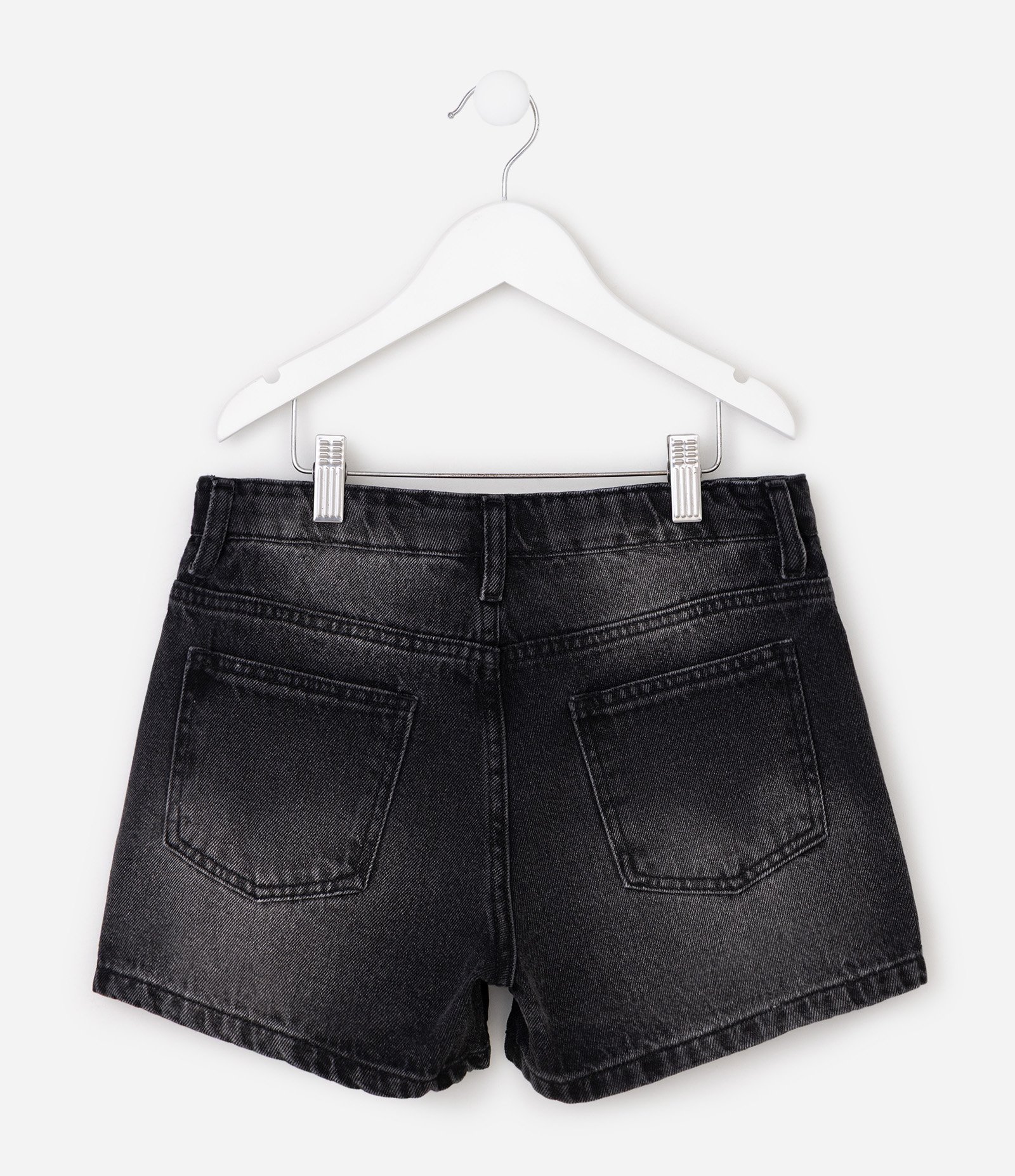 Short Infantil Em Algodão - Tam 5 a 16 Anos Preto 5
