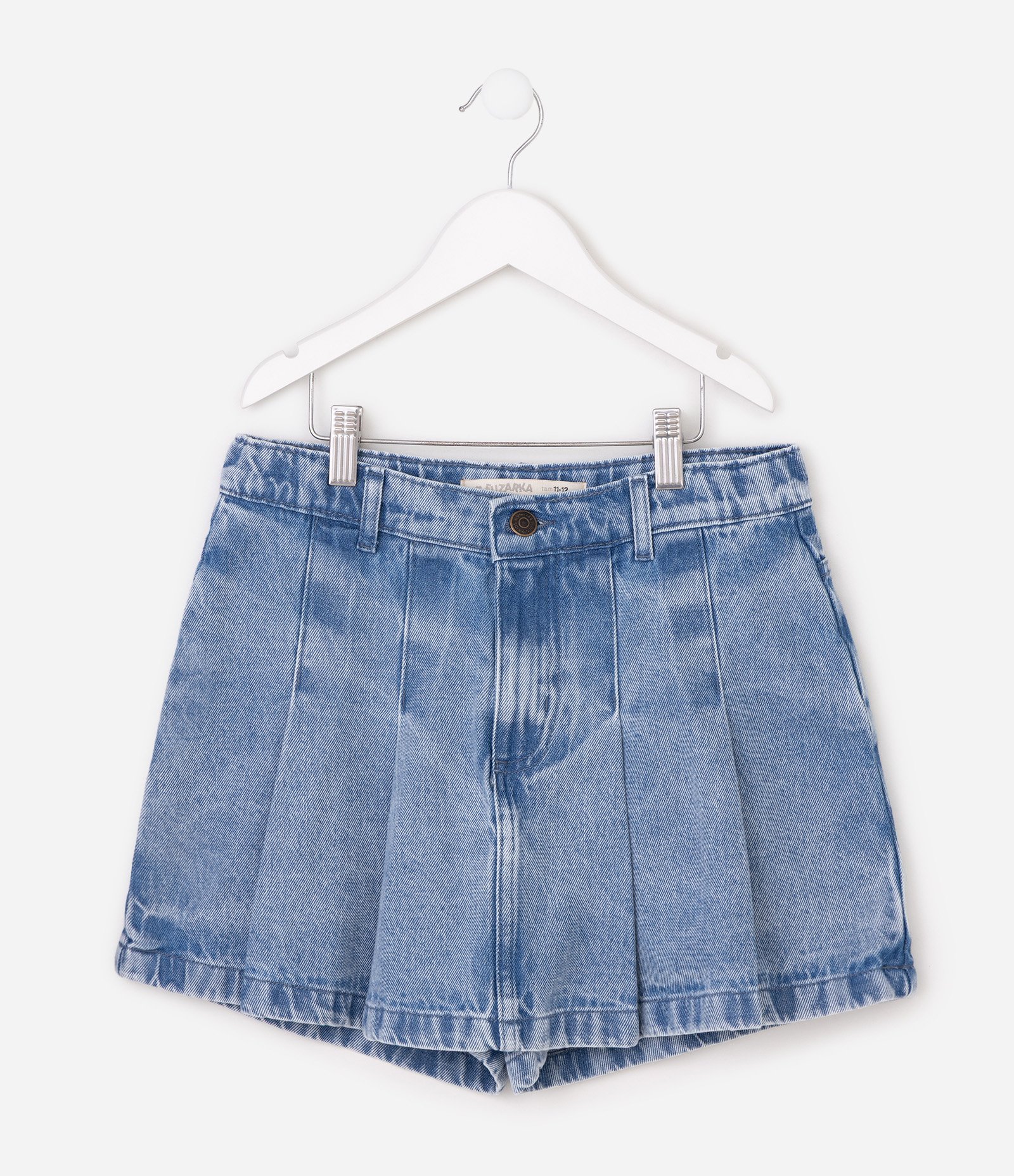 Saia Jeans Infantil Em Algodão - Tam 5 a 16 Anos Azul 1
