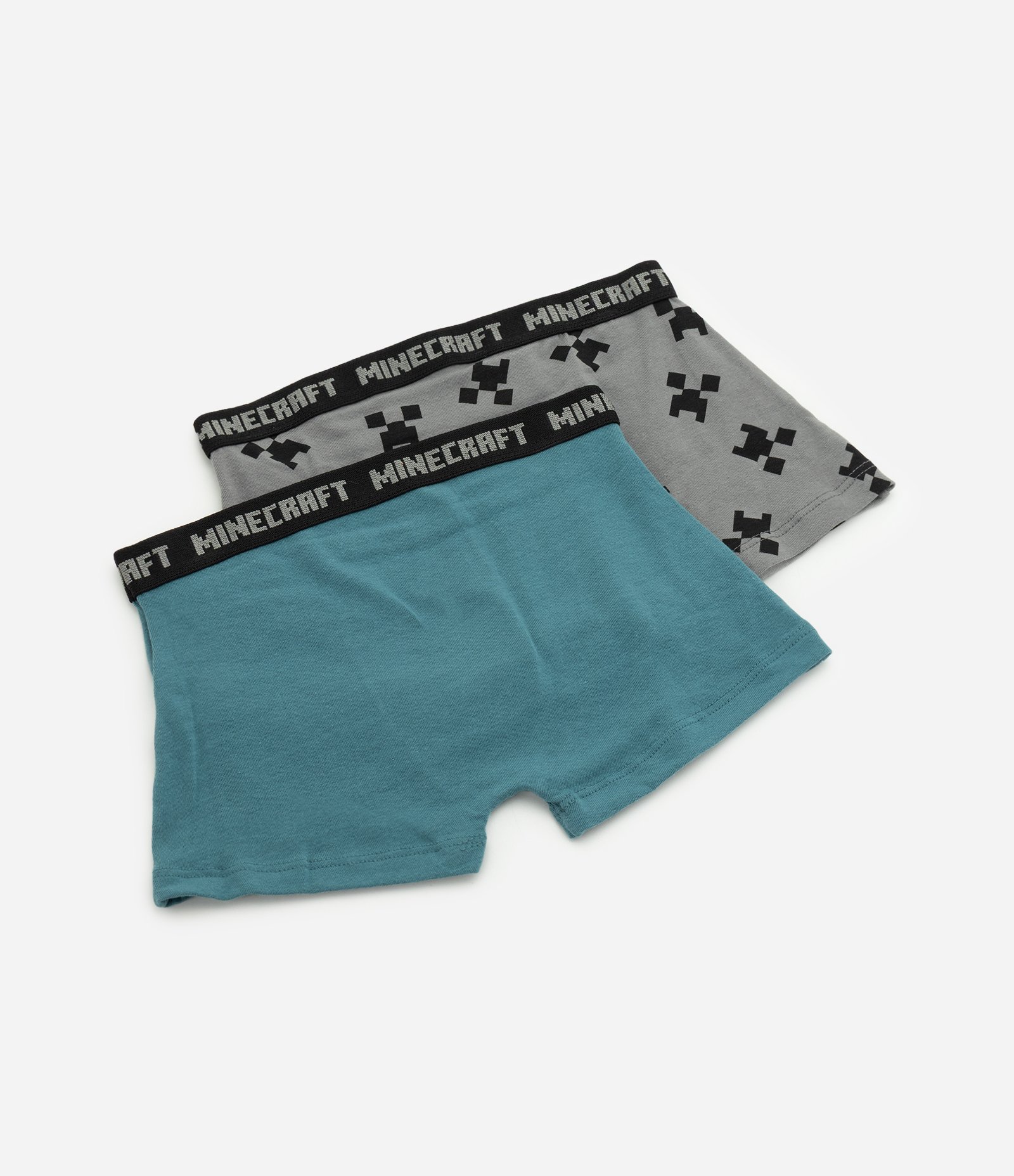 Kit 2 Cuecas Boxer Infantil Em Algodão Minecraft - Tam 4 a 14 Anos Multicores 2