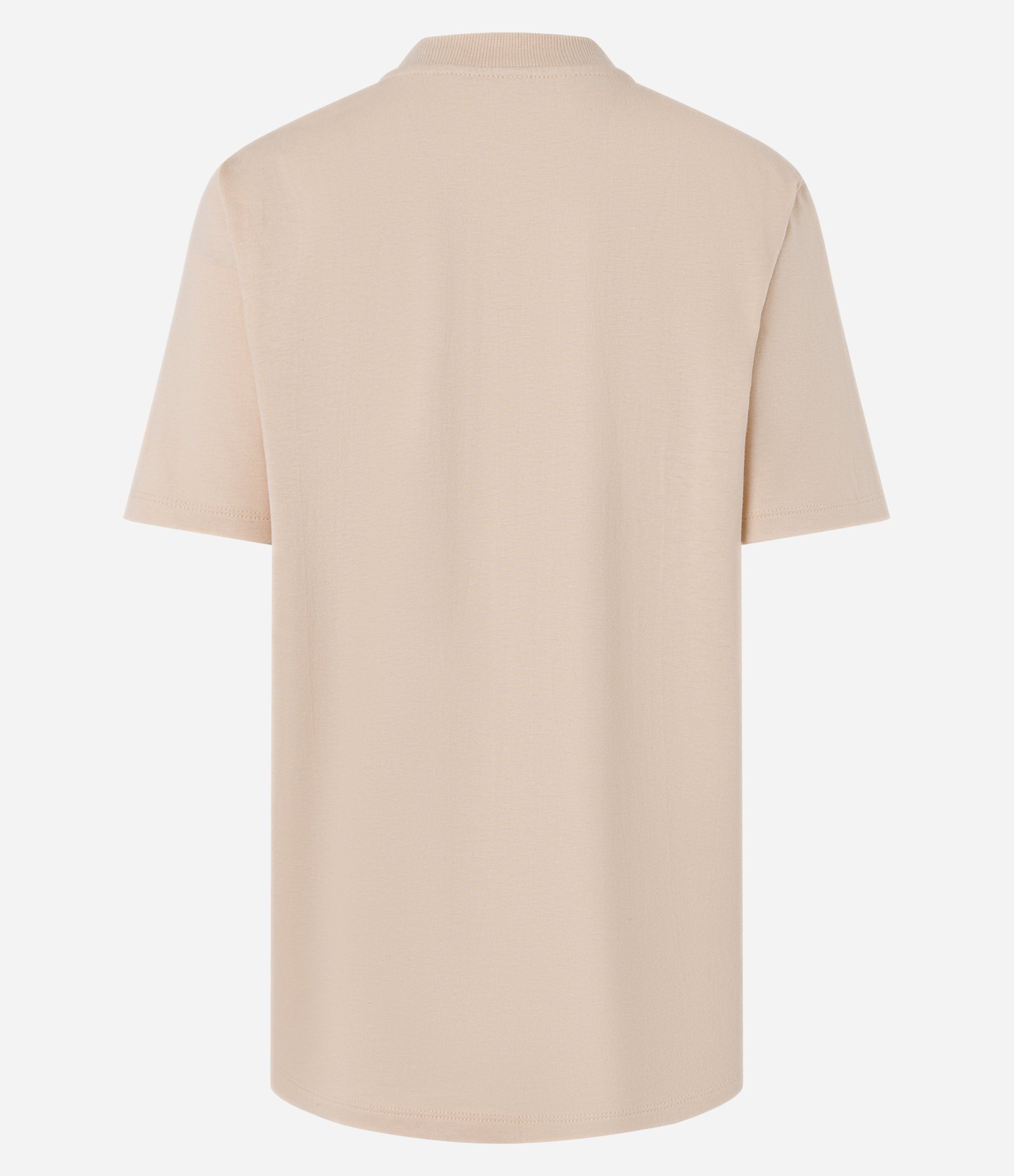 Camiseta em Algodão com Estampa Tranquilo no Interior Bege 6