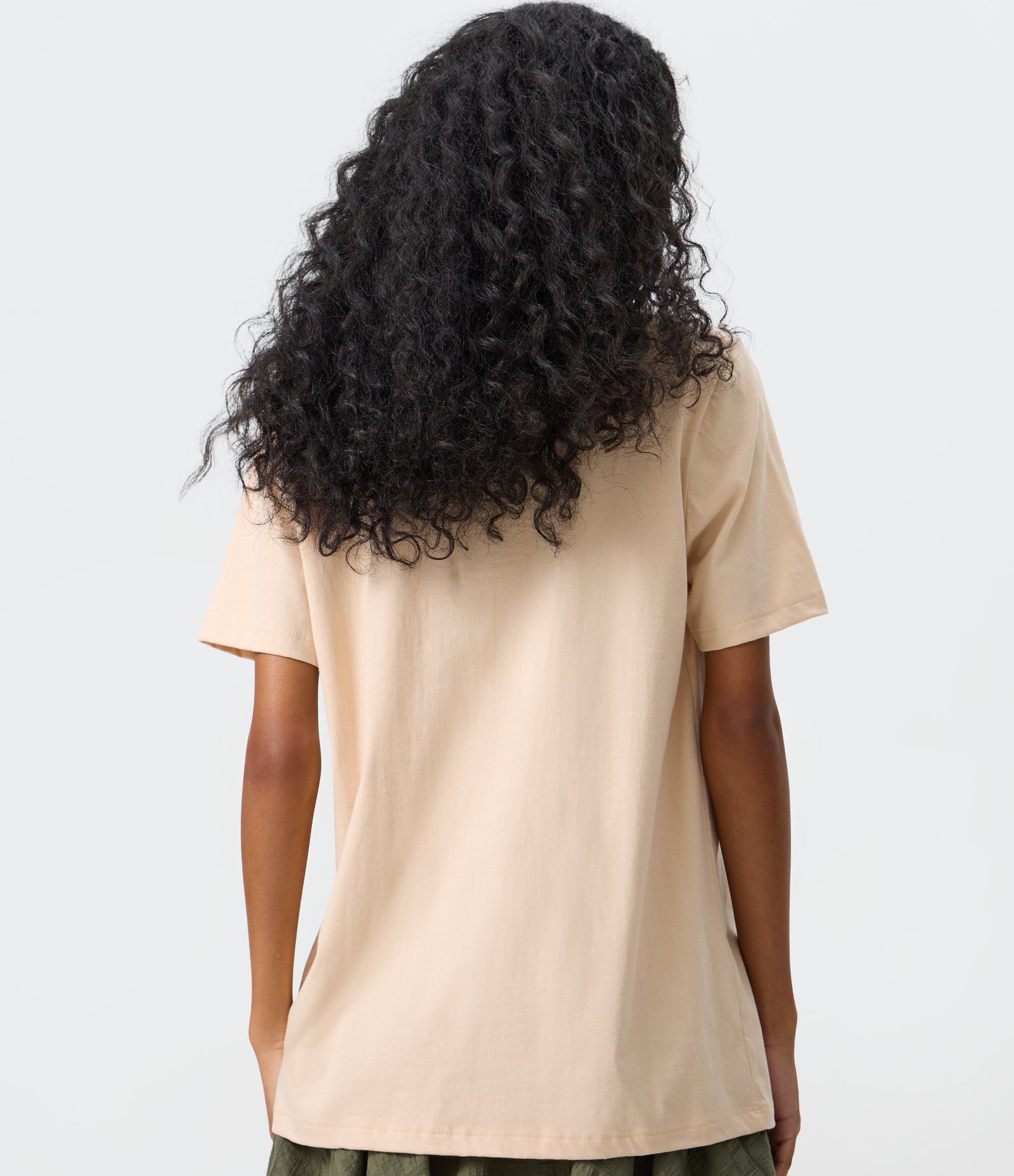 Camiseta em Algodão com Estampa Tranquilo no Interior Bege 4