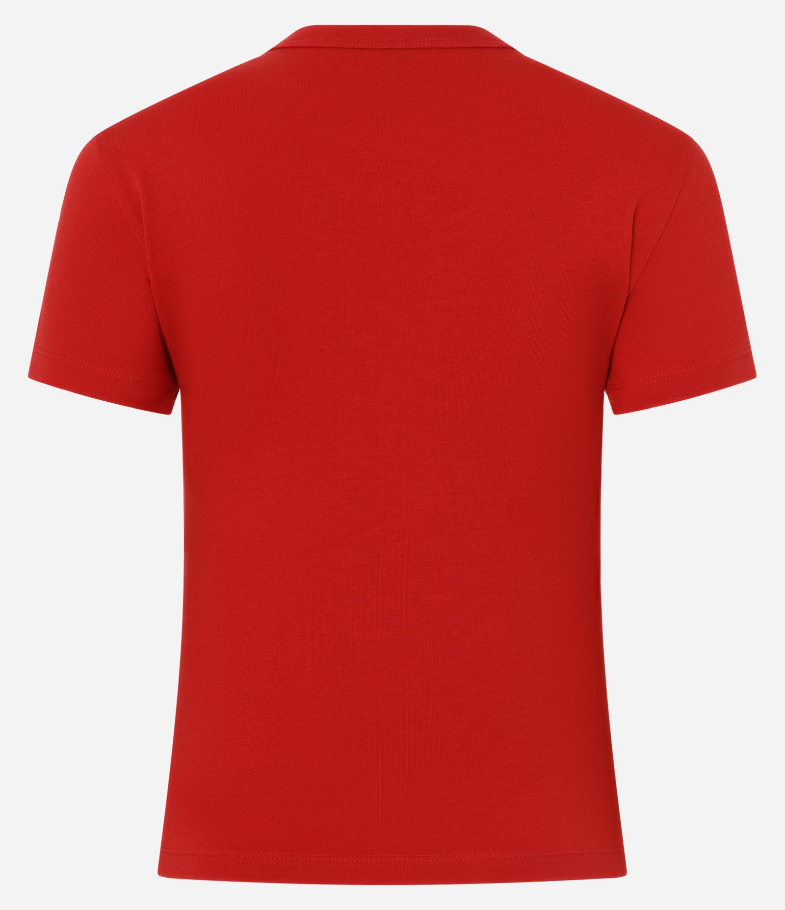 Blusa Básica em Algodão Peruano com Mangas Curtas Vermelho 3