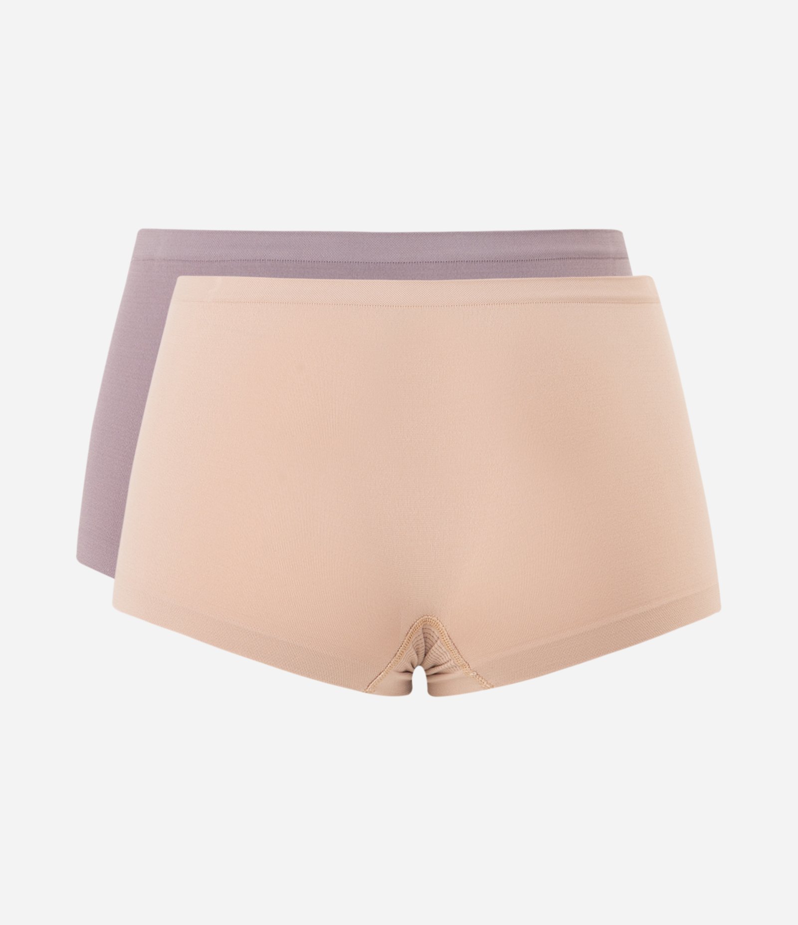 Kit 02 Calcinhas Boyshort em Poliamida Seamless Del Rio Bege/Lilás 2