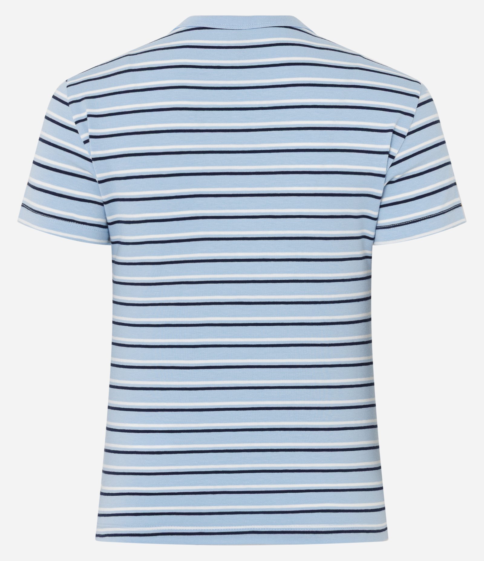 Blusa em Algodão Canelado com Estampa Listrada Azul 6