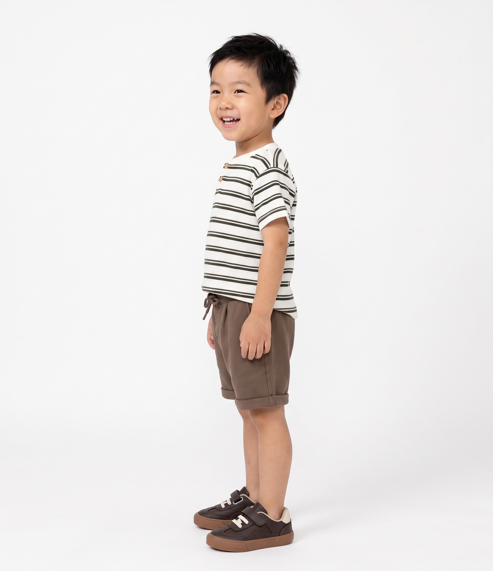 Camiseta Infantil Em Algodão Estampa Listrada - Tam 2 a 6 Anos Branco 2