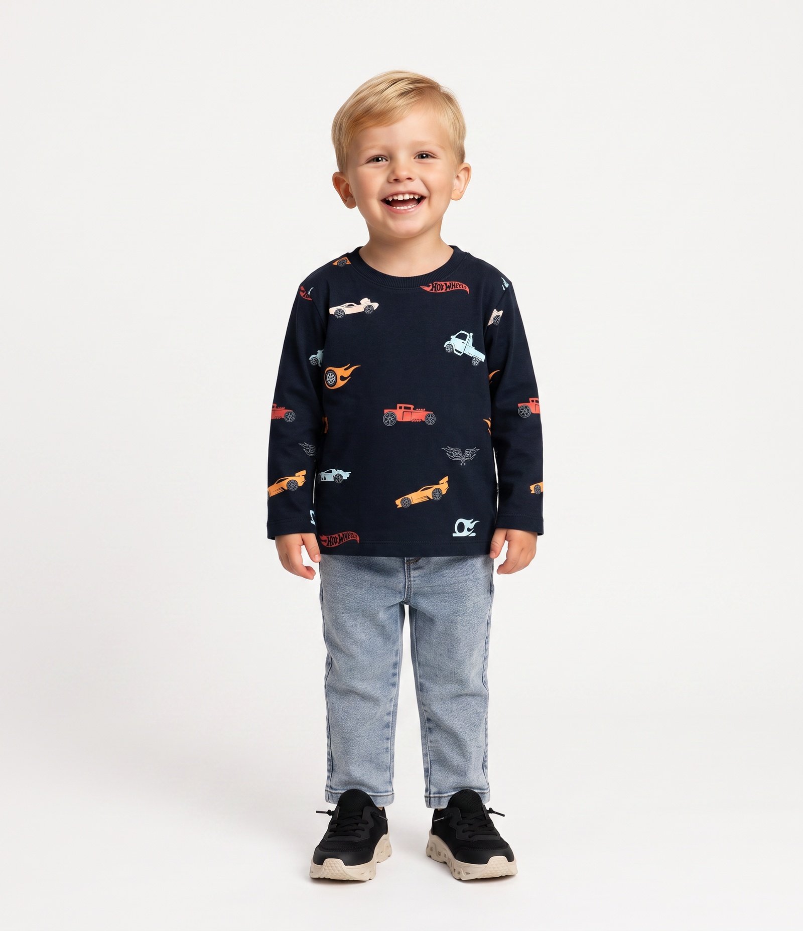 Calca Jeans Reta Infantil Em Algodão - Tam 1 a 6 Anos Azul 1