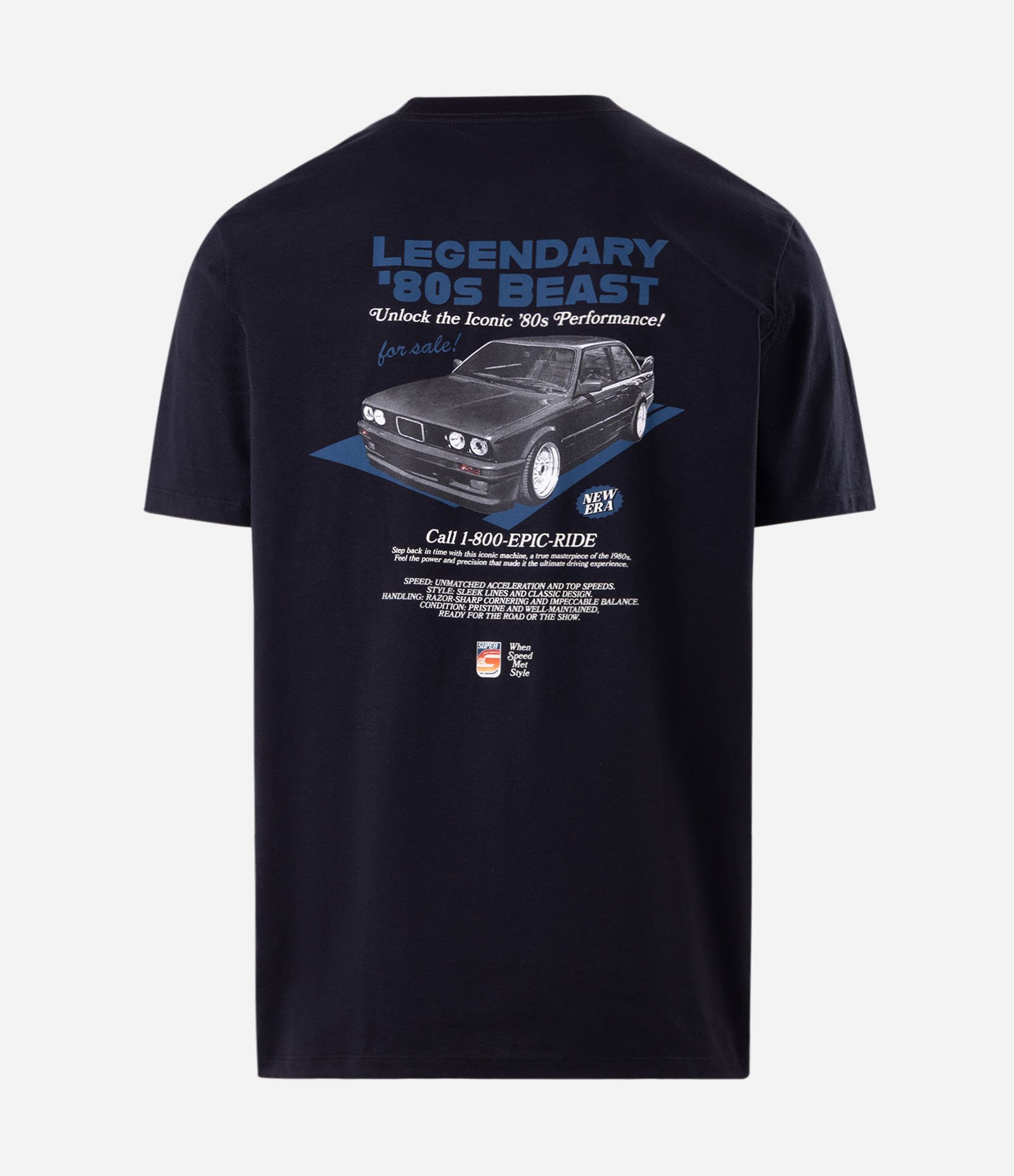 Camiseta Comfort em Algodão com Estampa de Carro Preto 3