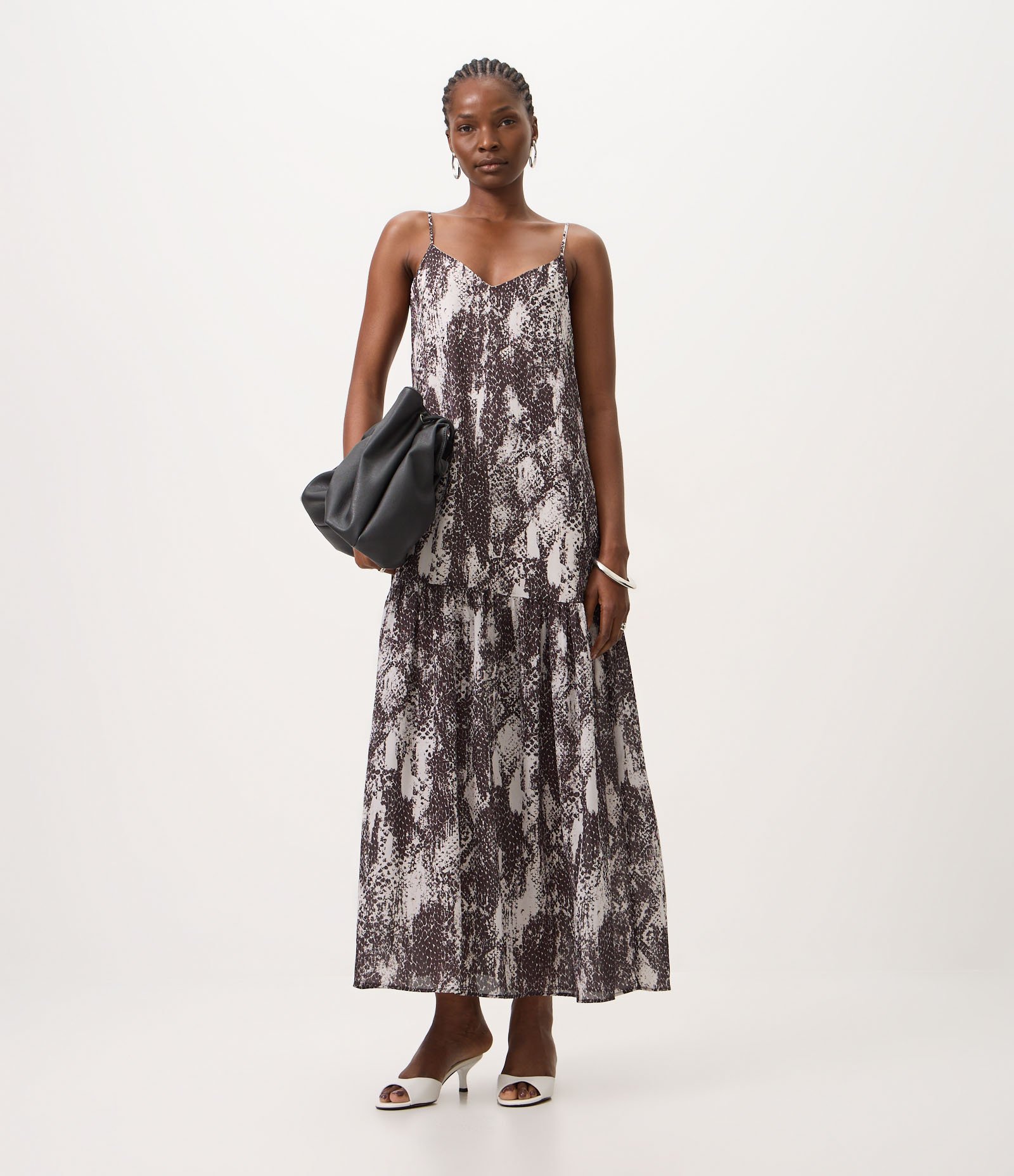 Vestido Midi em Chiffon com Estampa Animal Print Multicores 1