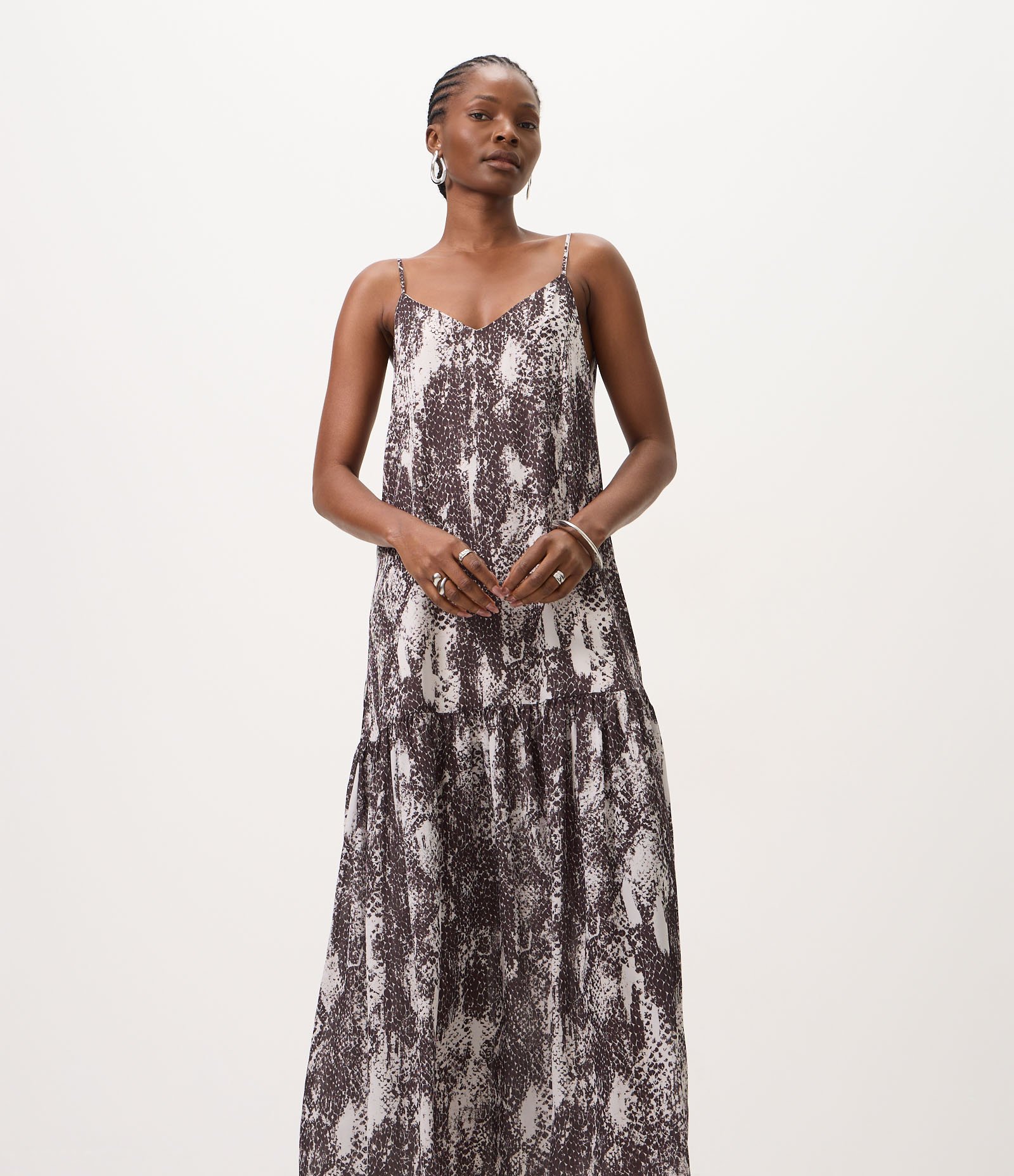 Vestido Midi em Chiffon com Estampa Animal Print Multicores 2
