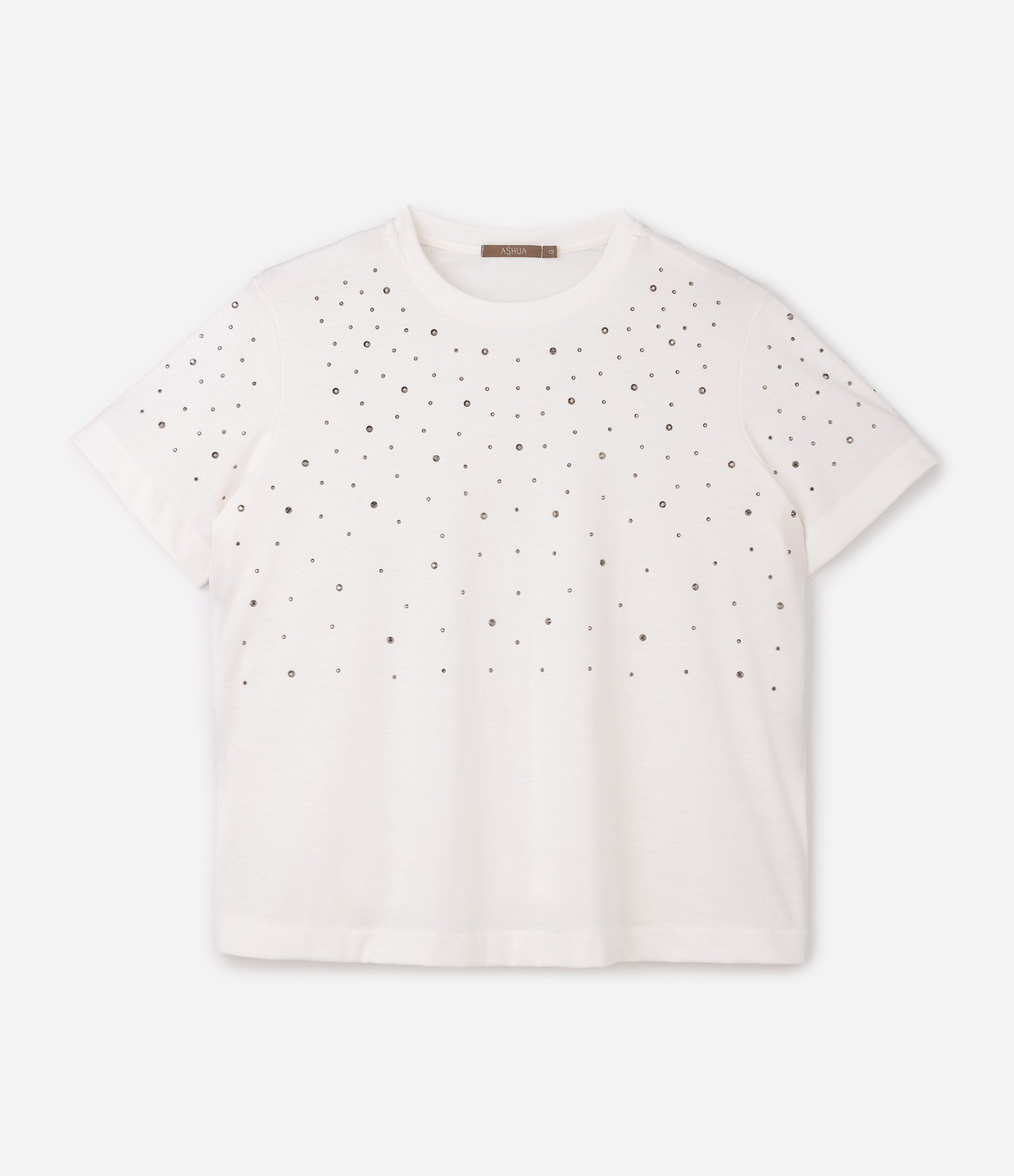 Camiseta com Brilhos Aplicados Curve & Plus Size Branco 5