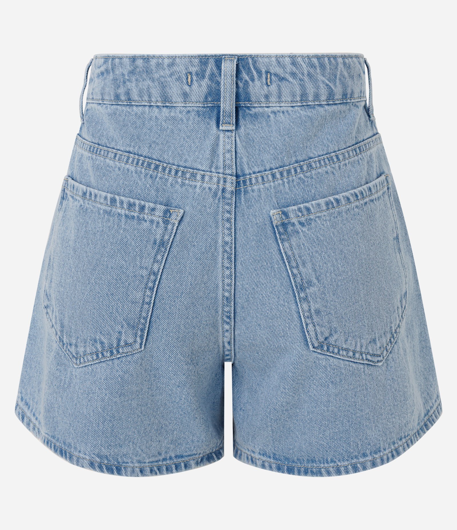 Short Evasê em Jeans com Bordado Floral Azul 8