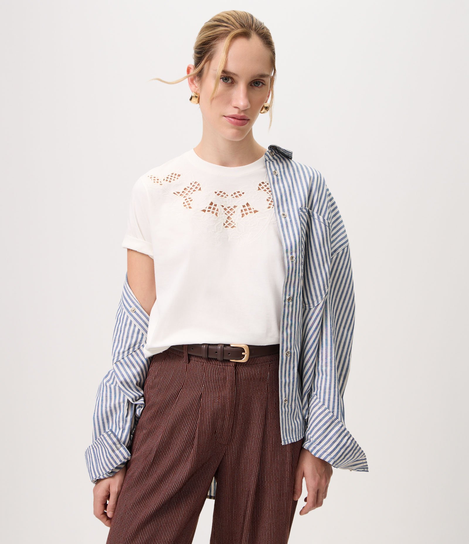 Blusa em Algodão com Bordado Richelieu Branco 1