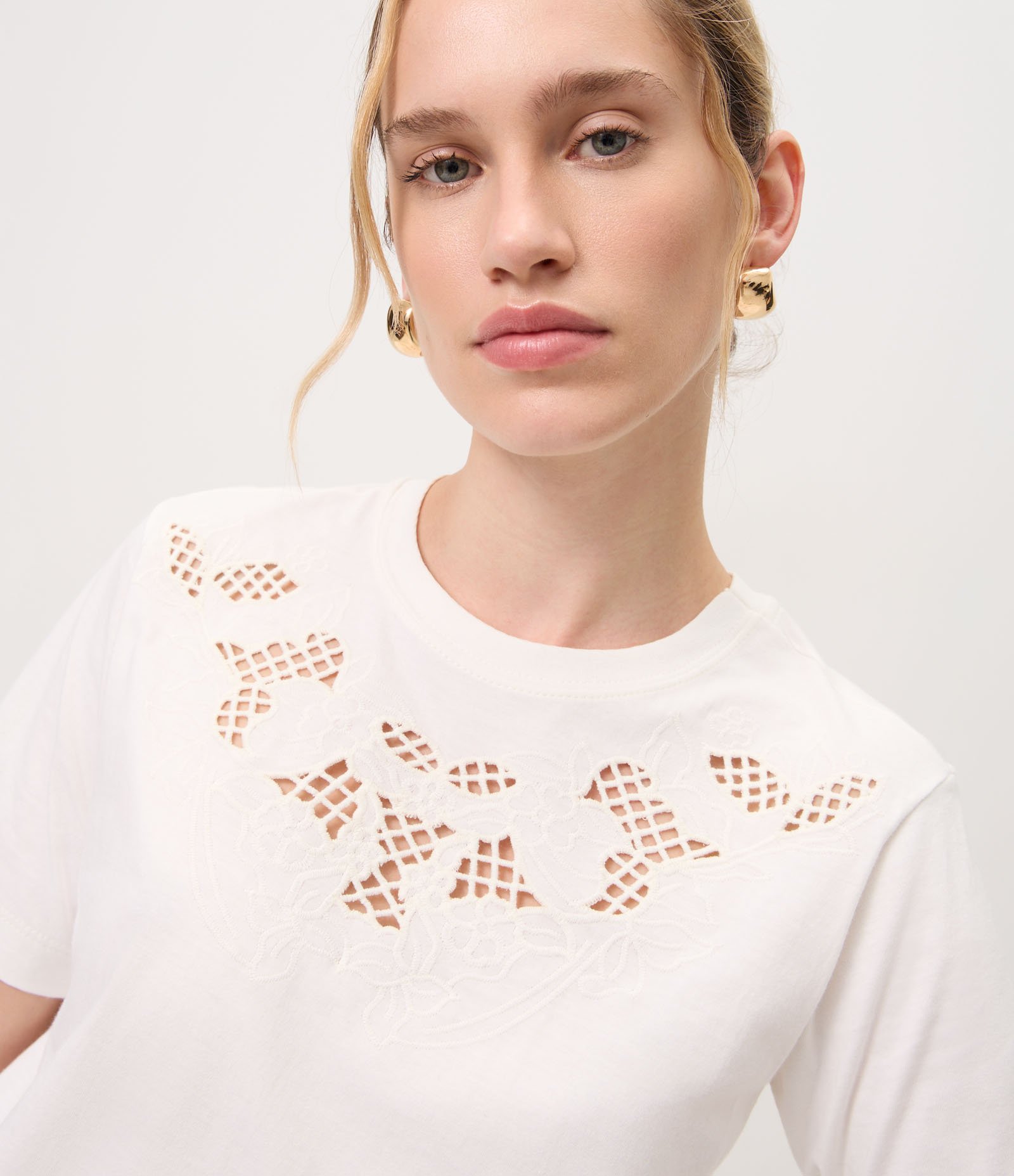 Blusa em Algodão com Bordado Richelieu Branco 3