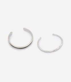 Kit de Braceletes Rígidos com Design Orgânico