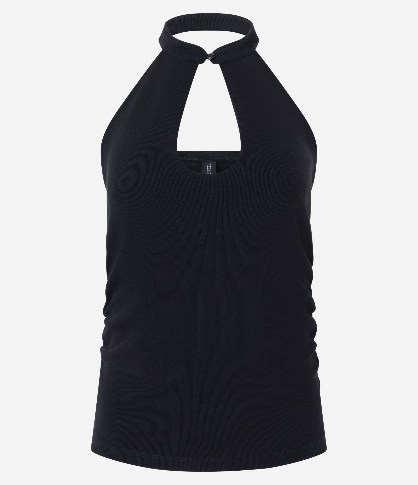 Blusa Frente Única em Ribana com Decote Gota Preto 5
