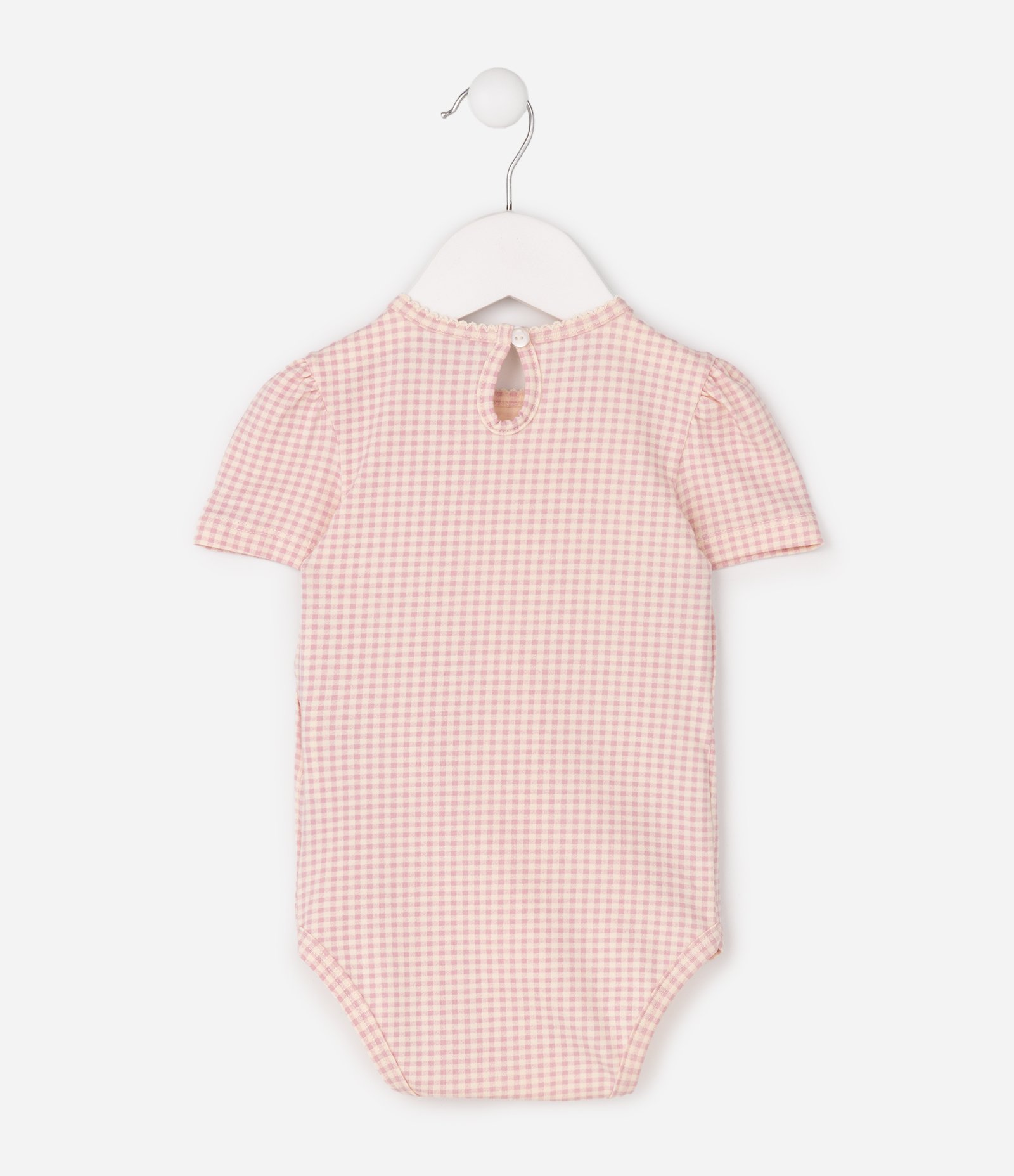 Body Infantil Cotton Com Lacinhos Aplicados - Tam 0 a 18 Meses Rosa 4