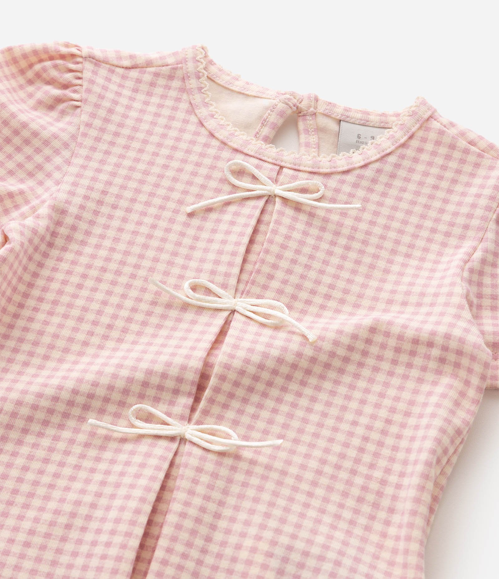 Body Infantil Cotton Com Lacinhos Aplicados - Tam 0 a 18 Meses Rosa 6