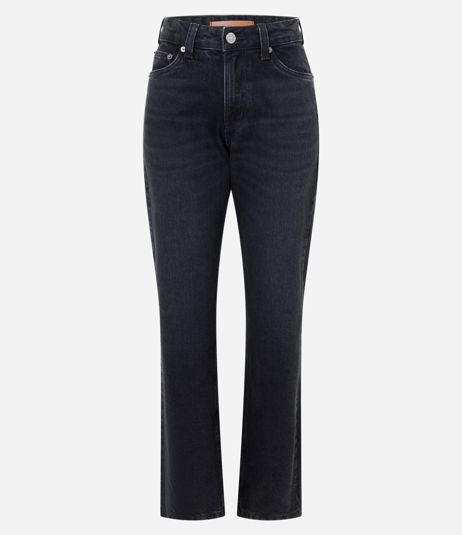 Calça Reta em Jeans Premium com Cintura Média Preto 4