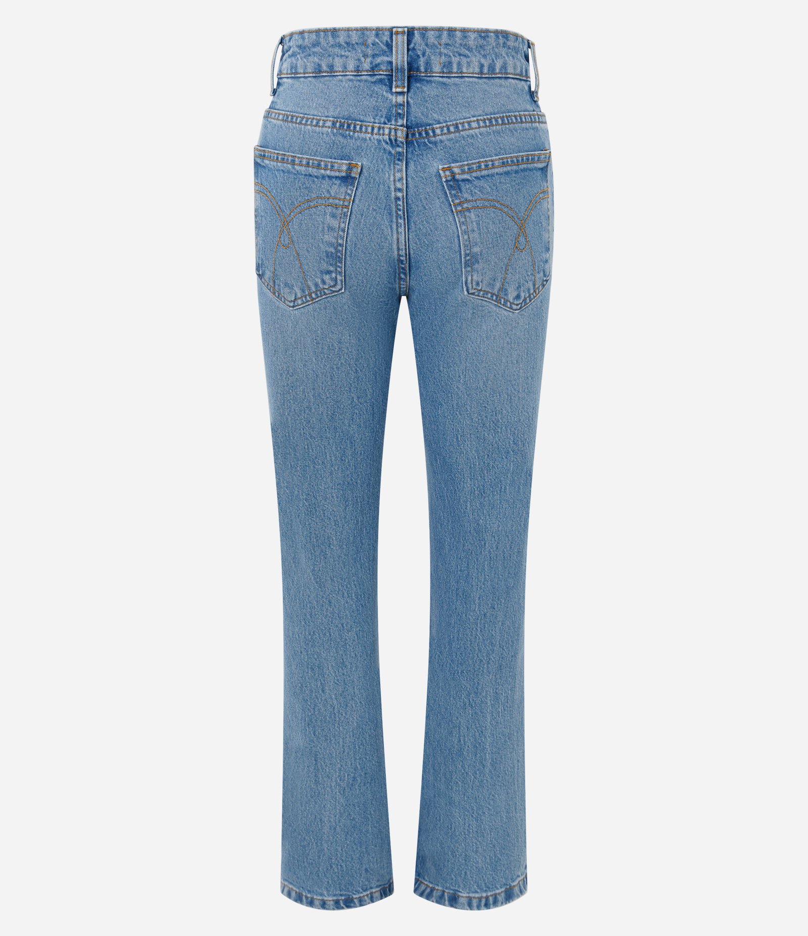 Calça Reta em Jeans Premium com Cintura Média Azul Claro 6