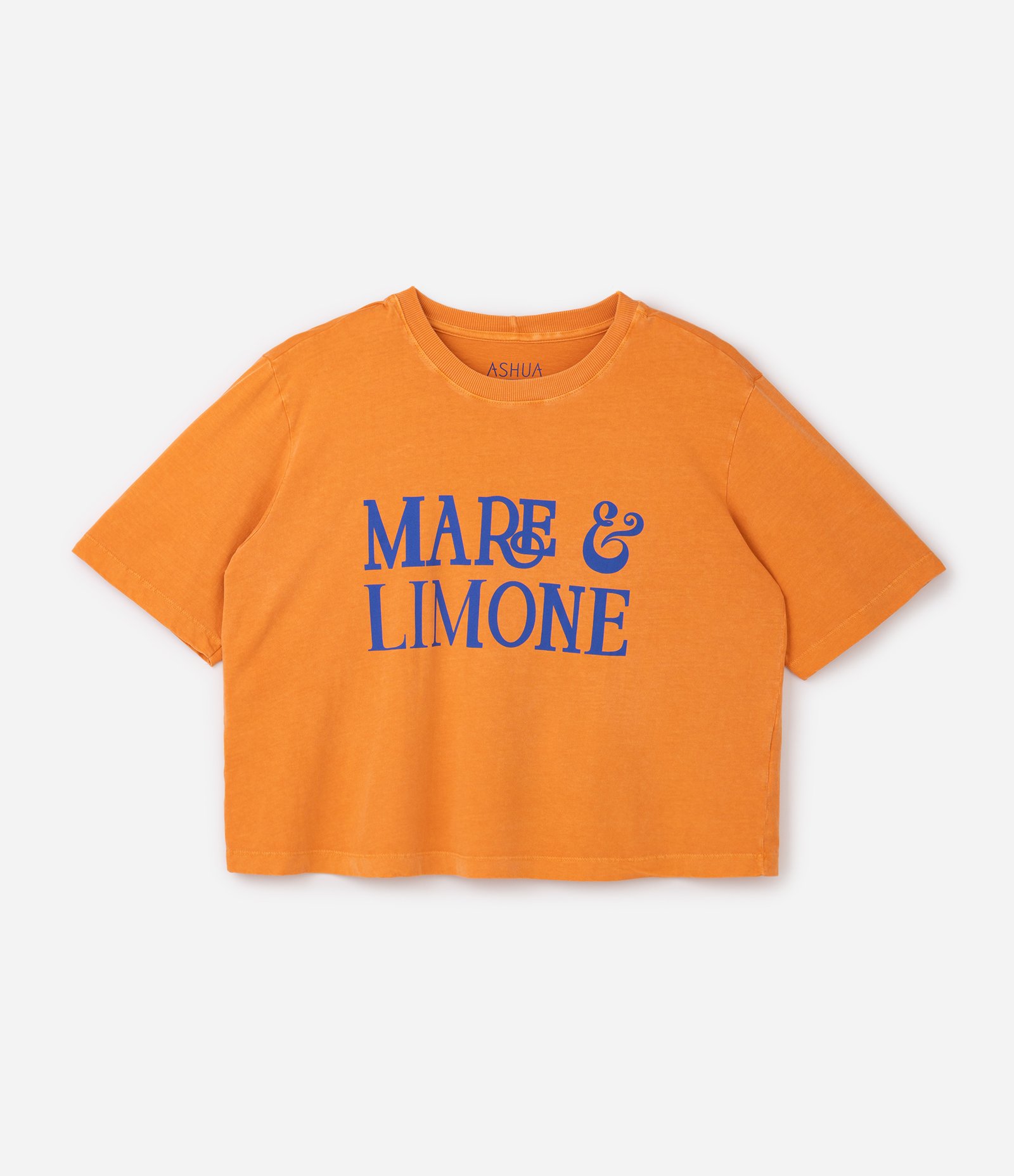 Blusa Boxy em Algodão com Lettering Curve & Plus Size Laranja 5