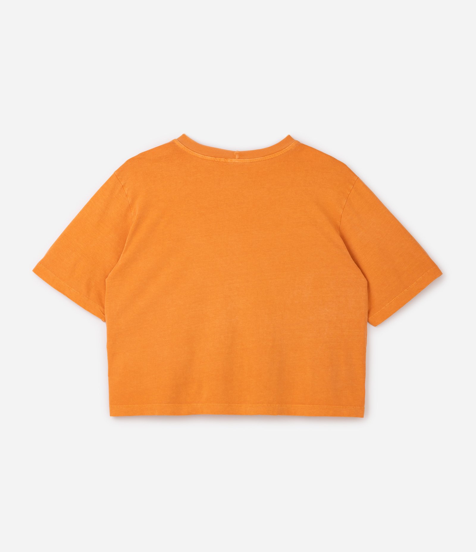 Blusa Boxy em Algodão com Lettering Curve & Plus Size Laranja 6