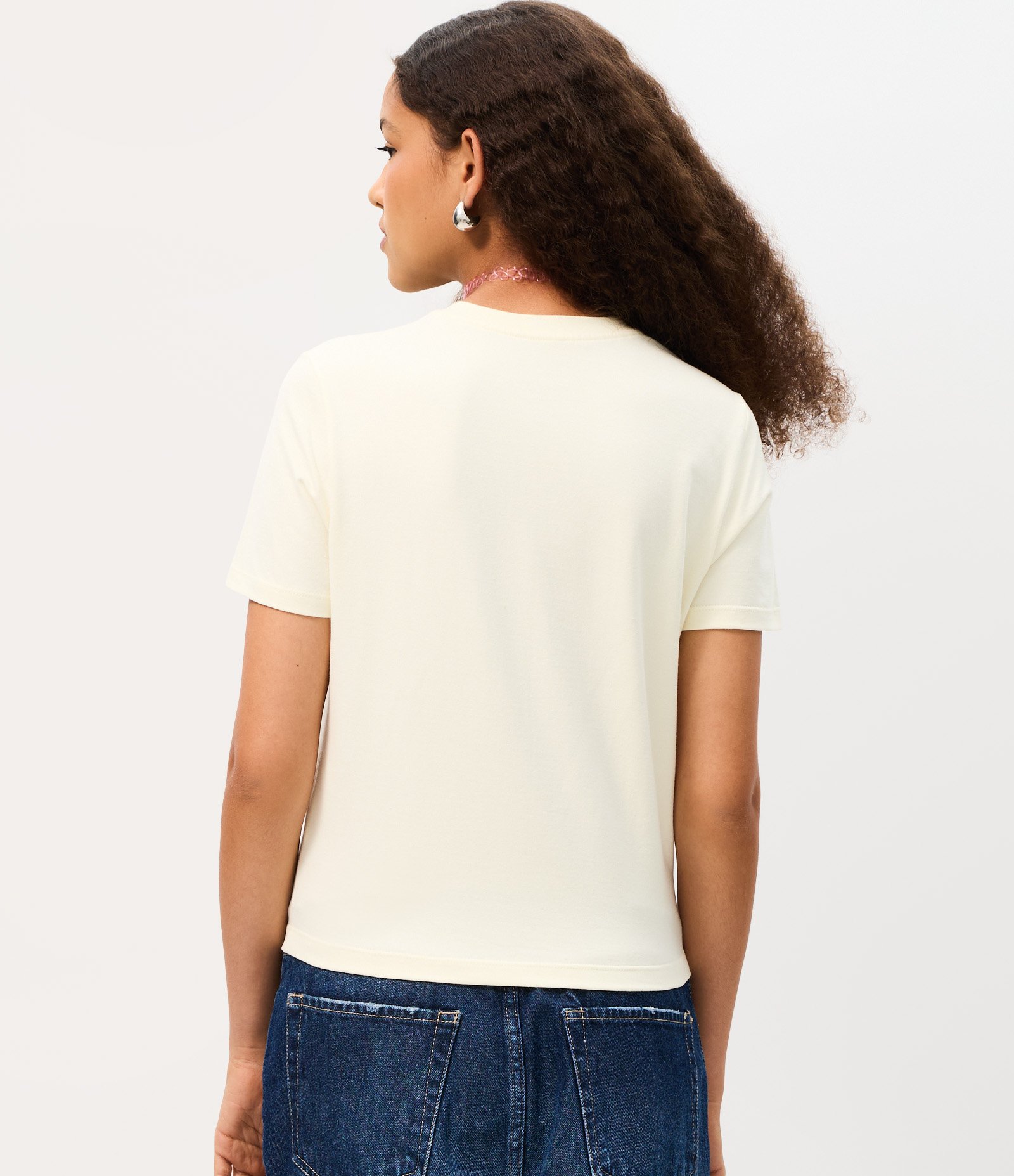 Camiseta New T-shirt em Suedine com Brilhos e Lettering Little Angel Off White 4
