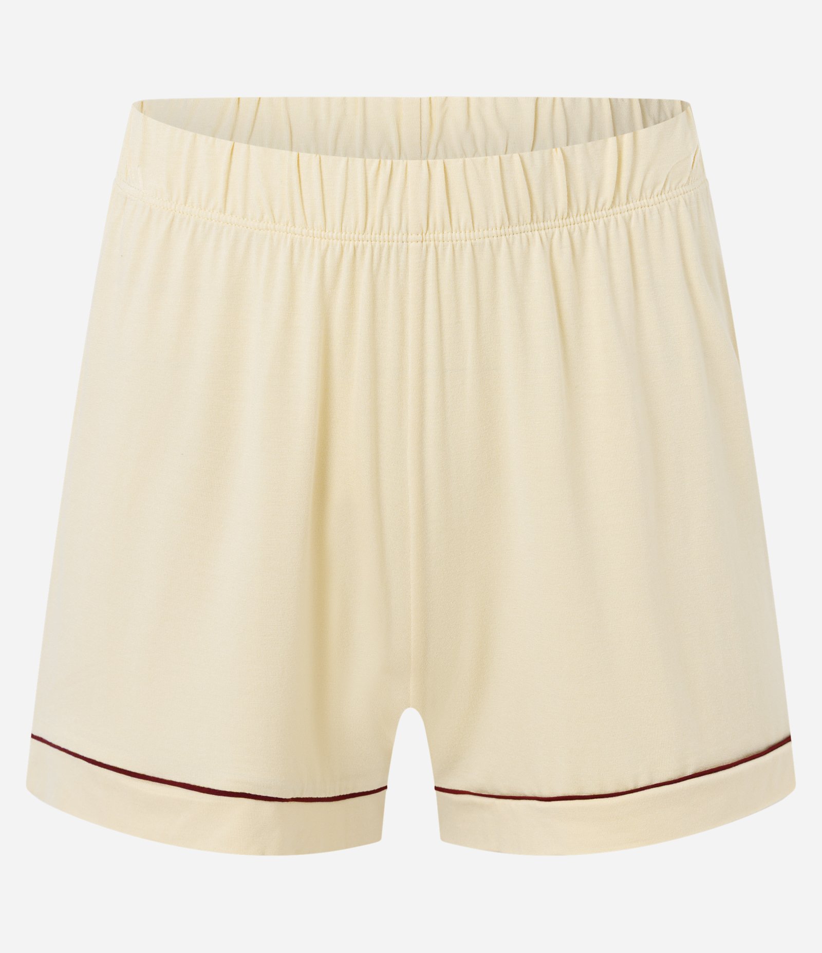 Pijama Americano Curto em Viscolycra com Viés Contrastante Amarelo 6