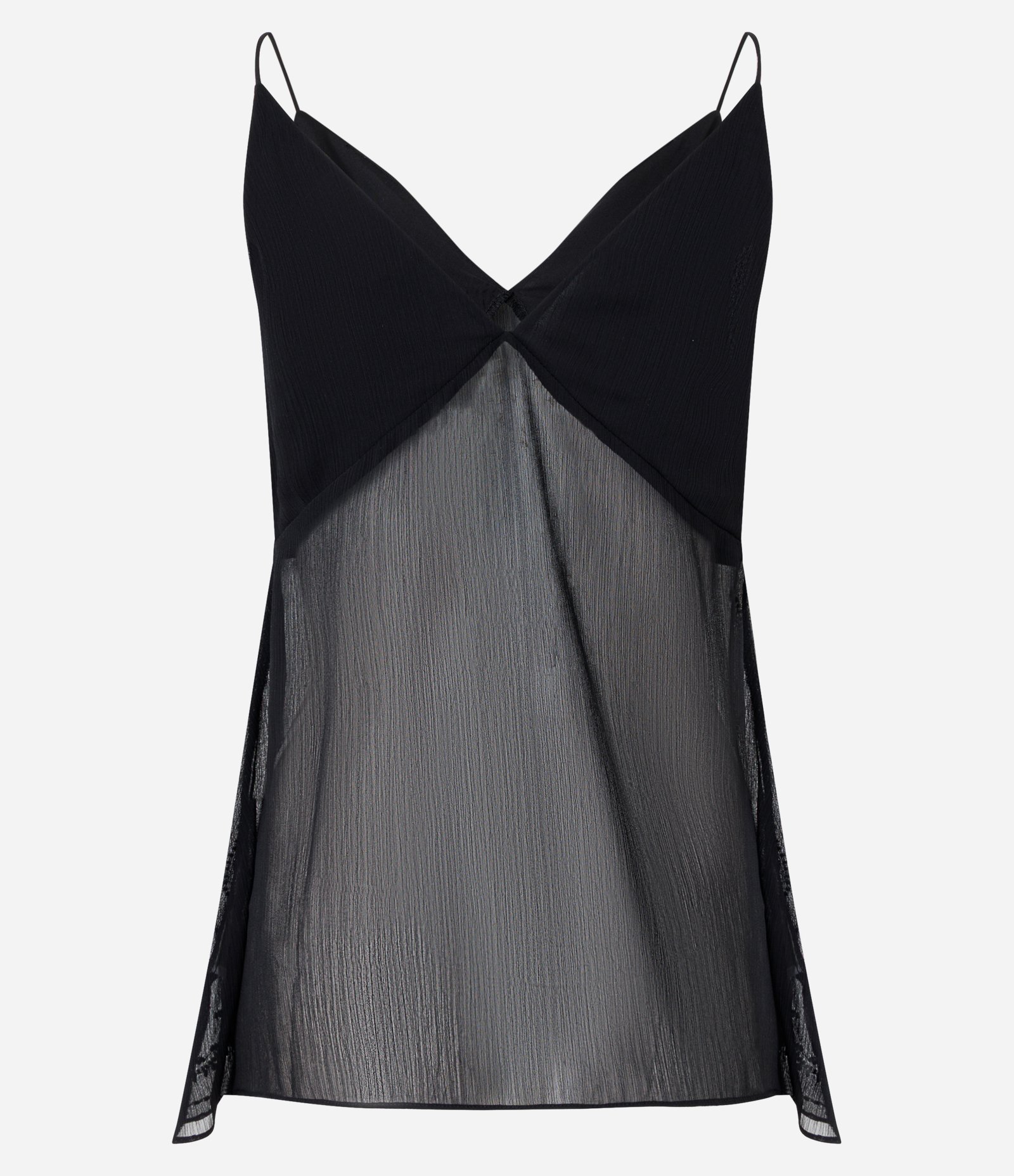 Blusa em Crepe com Bordados Aplicados e Barra Assimétrica Preto 5