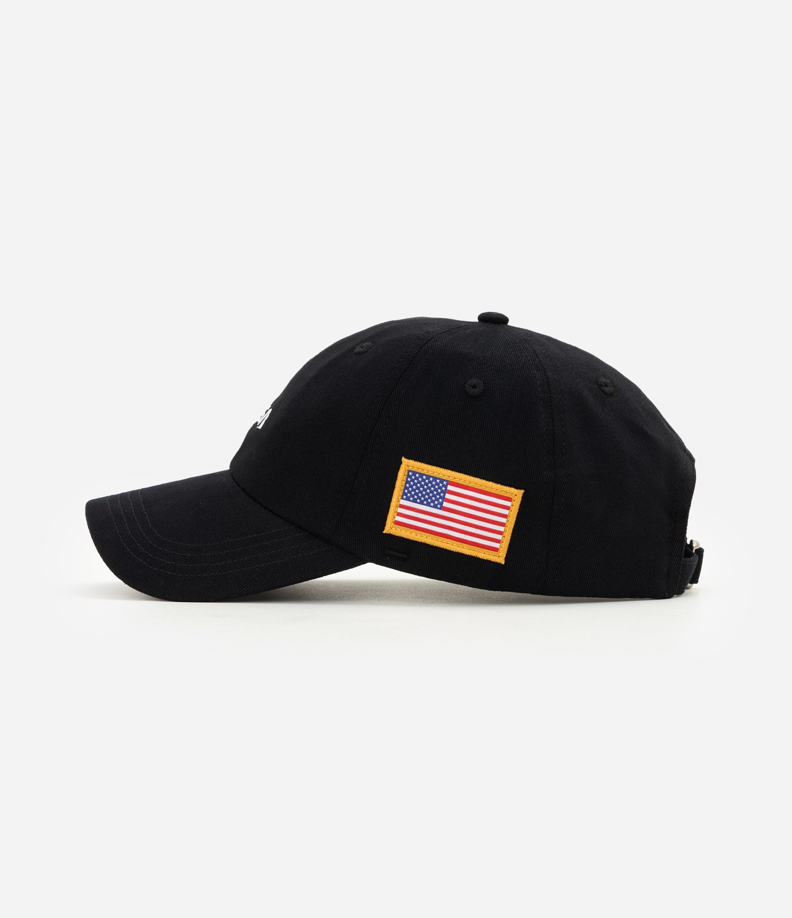 Boné em Algodão NASA com Bandeira Lateral EUA Preto 5