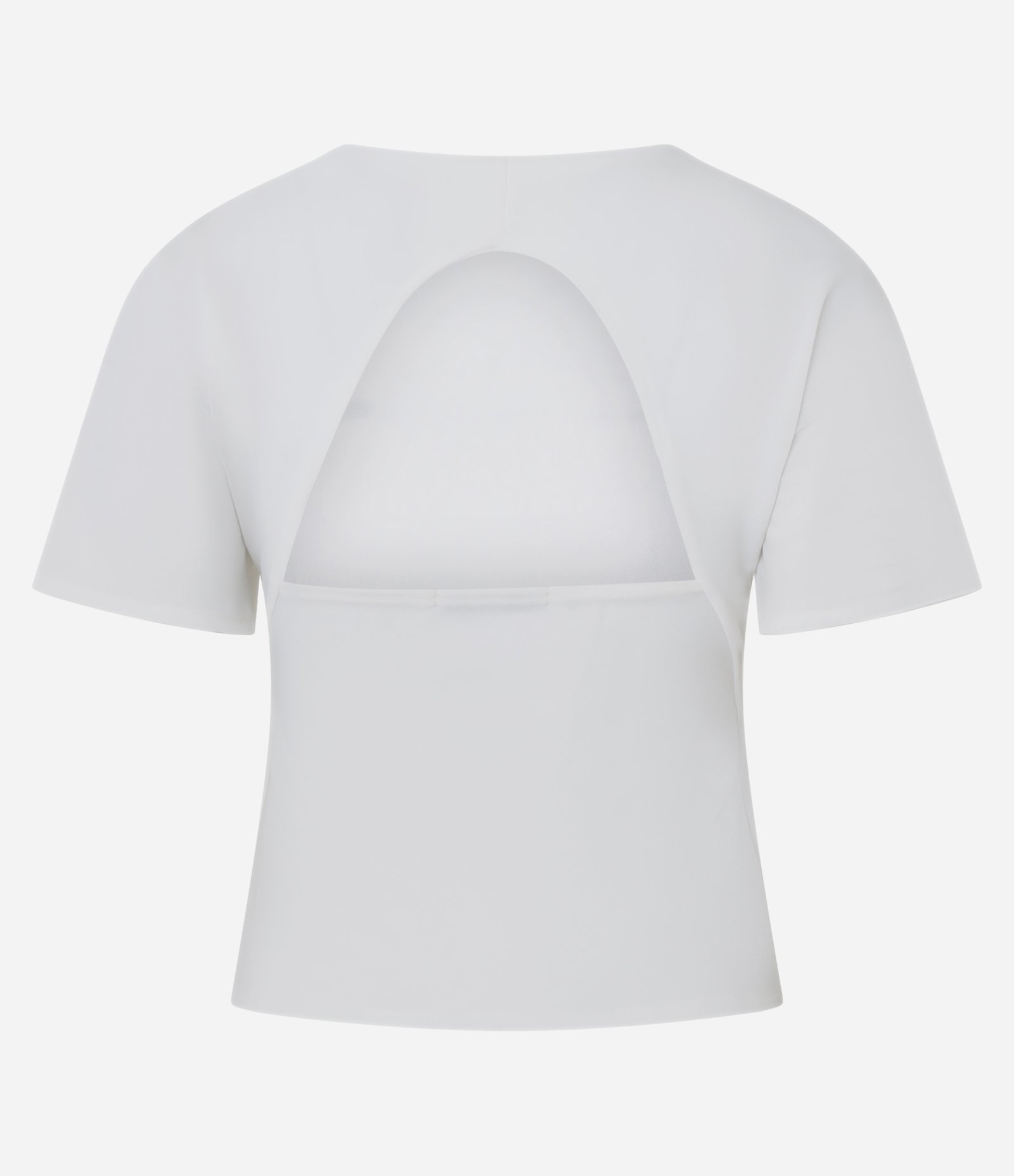Blusa Acinturada com Abertura nas Costas Branco 6