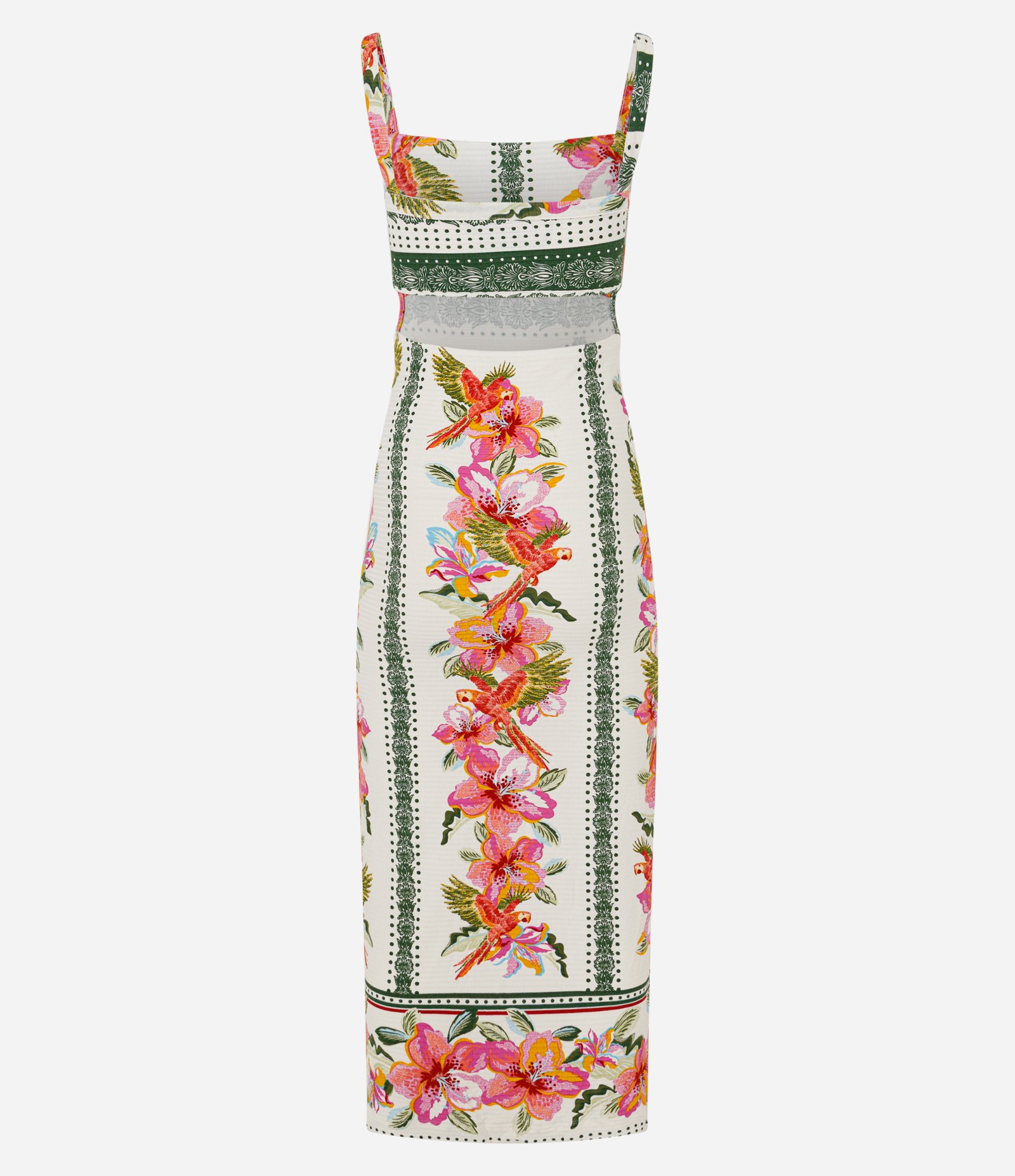 Vestido Longo com Estampa Floral e Abertura nas Costas Branco 7
