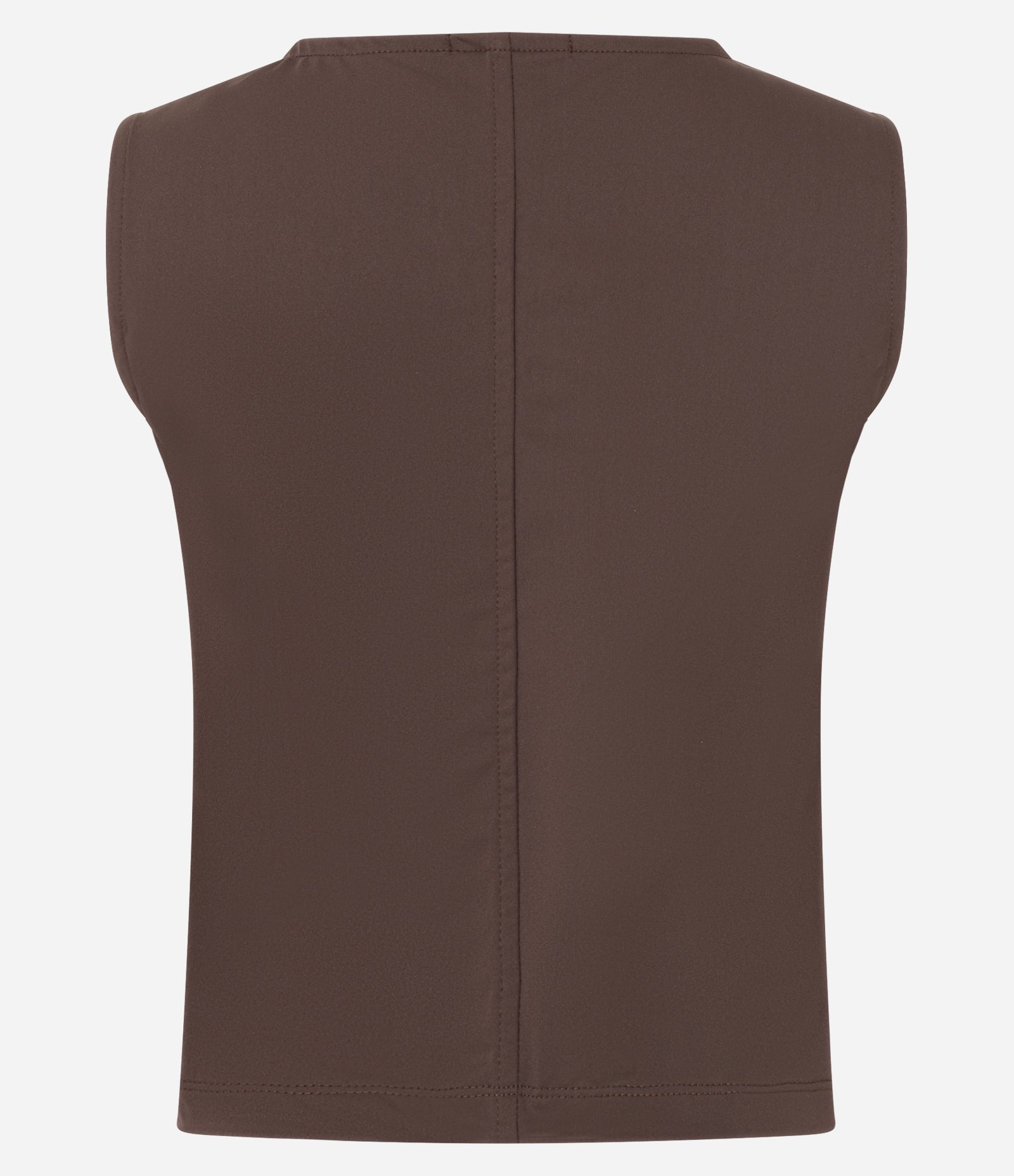 Blusa em Microfibra com Torcido Lateral Marrom 6