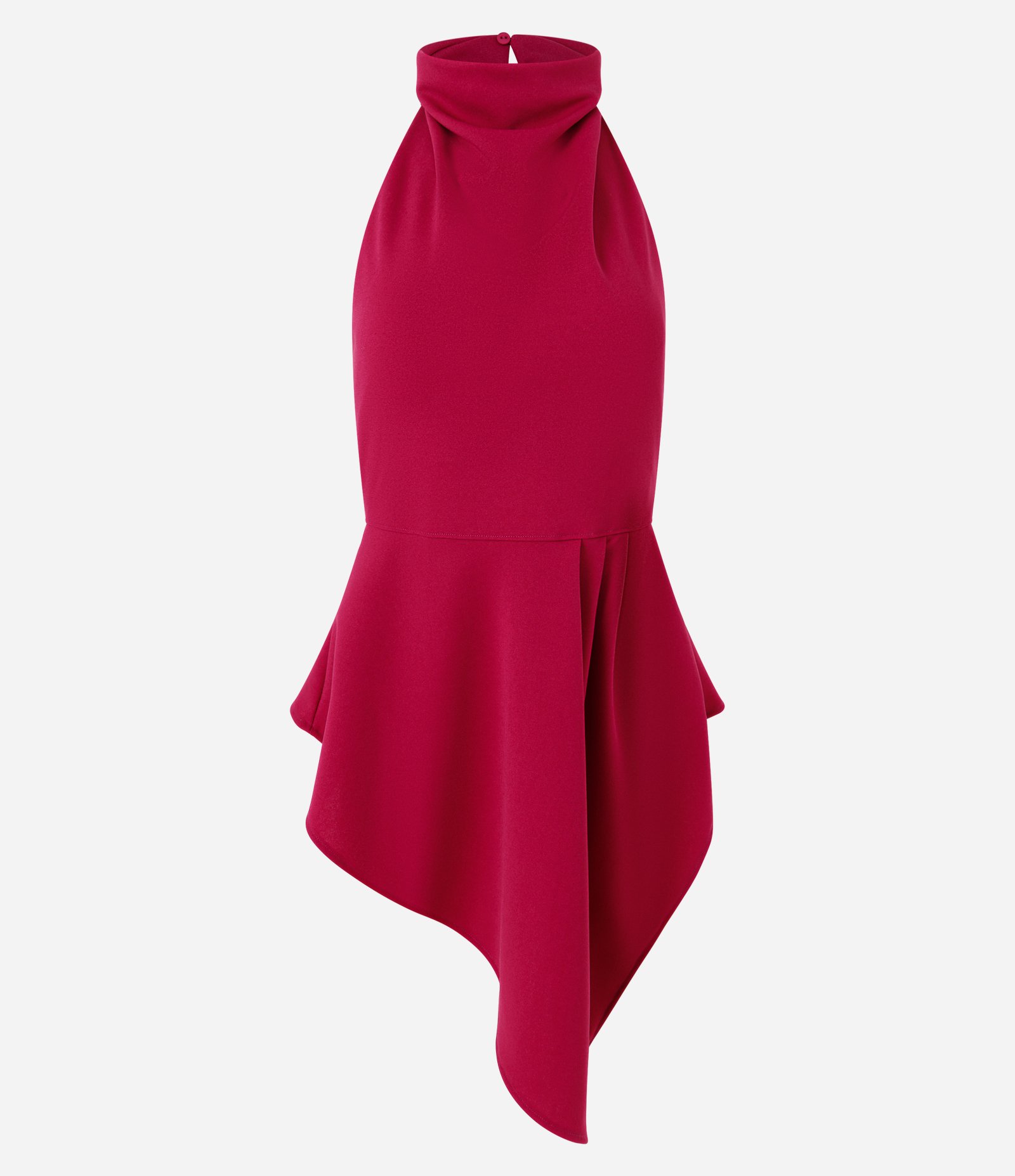 Blusa Frente Única com Gola Degagê e Barra Assimétrica Vermelho 6