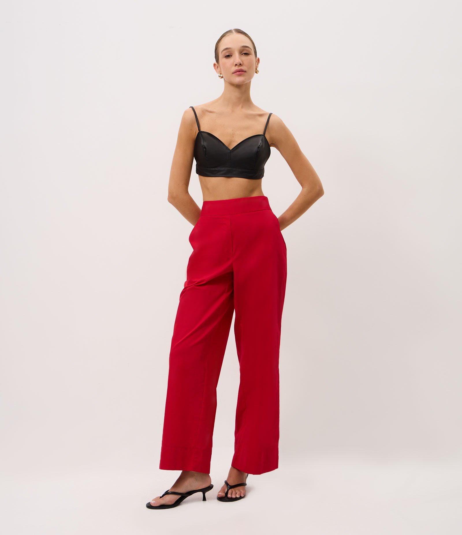 Blusa Top de Alcinha em Bengaline Preto 2