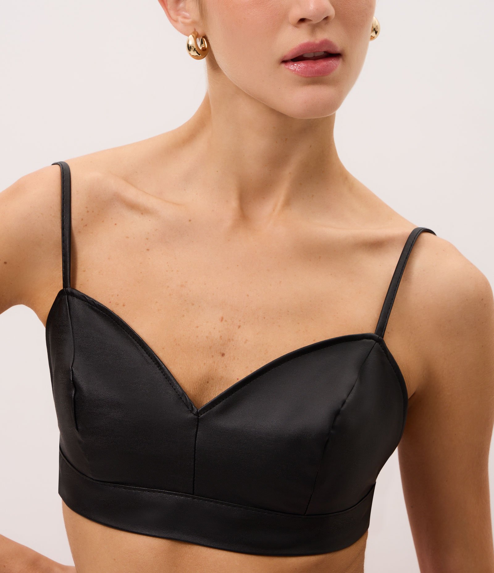 Blusa Top de Alcinha em Bengaline Preto 3