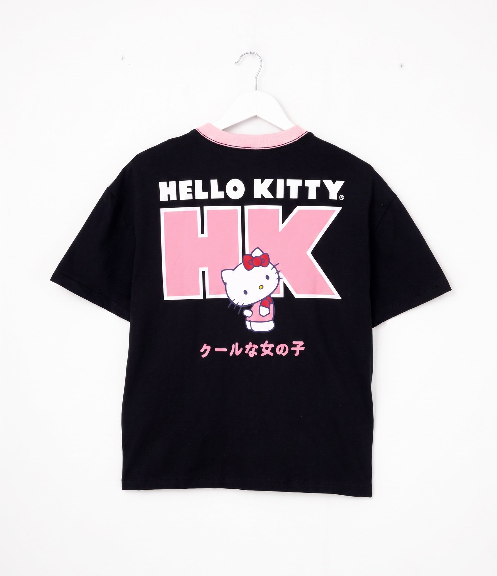Camiseta Infantil em Algodão Hello Kitty Estampa Frente e Costas - Tam 5 a 16 Anos Preto 5